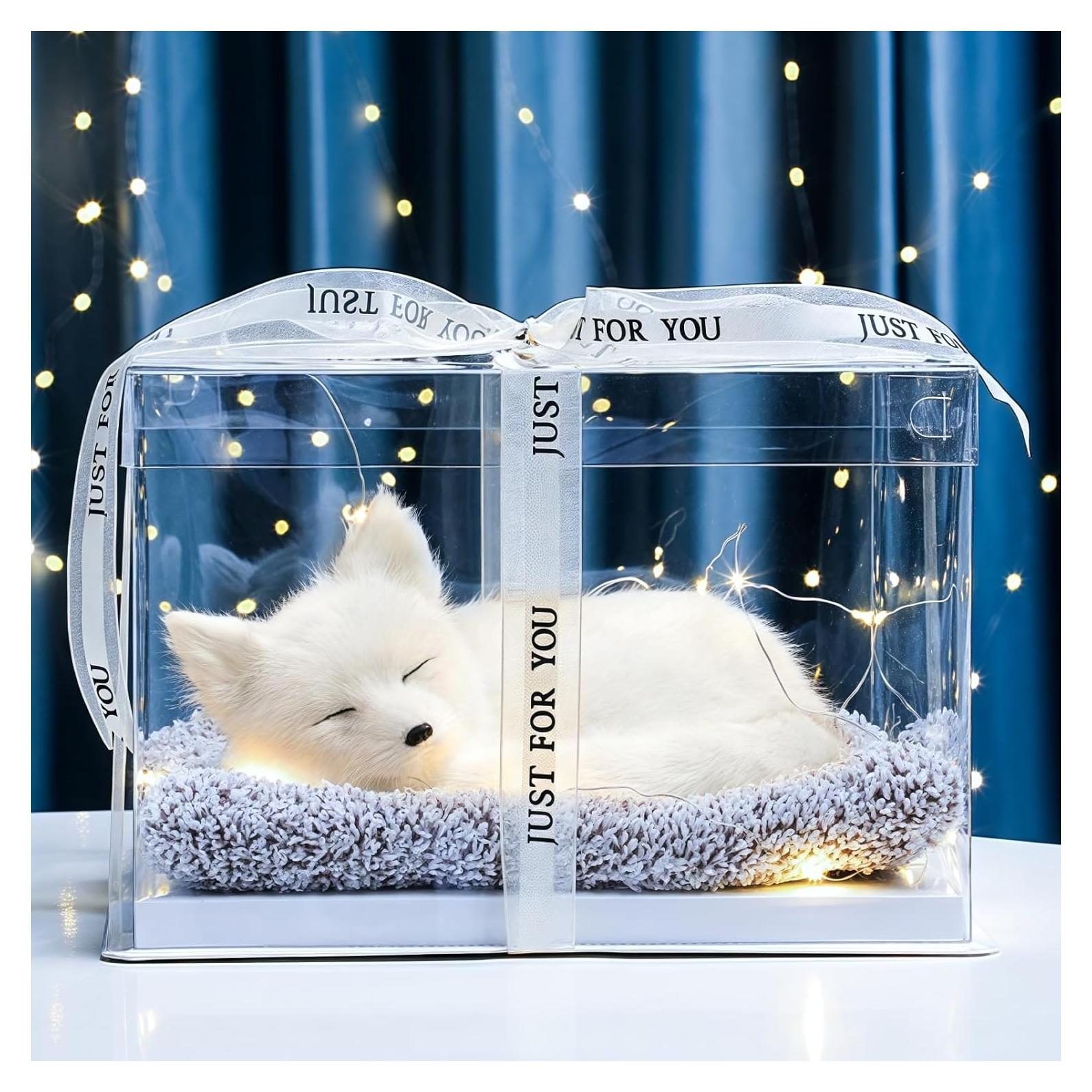 Zorro de Peluche Suave YJHWLF 20 cm con Caja de Regalo