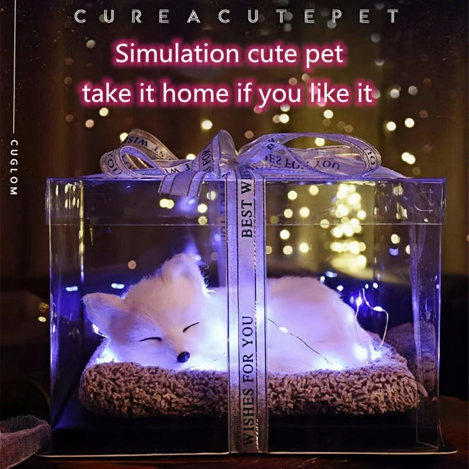 Zorro de Peluche Suave YJHWLF 20 cm con Caja de Regalo