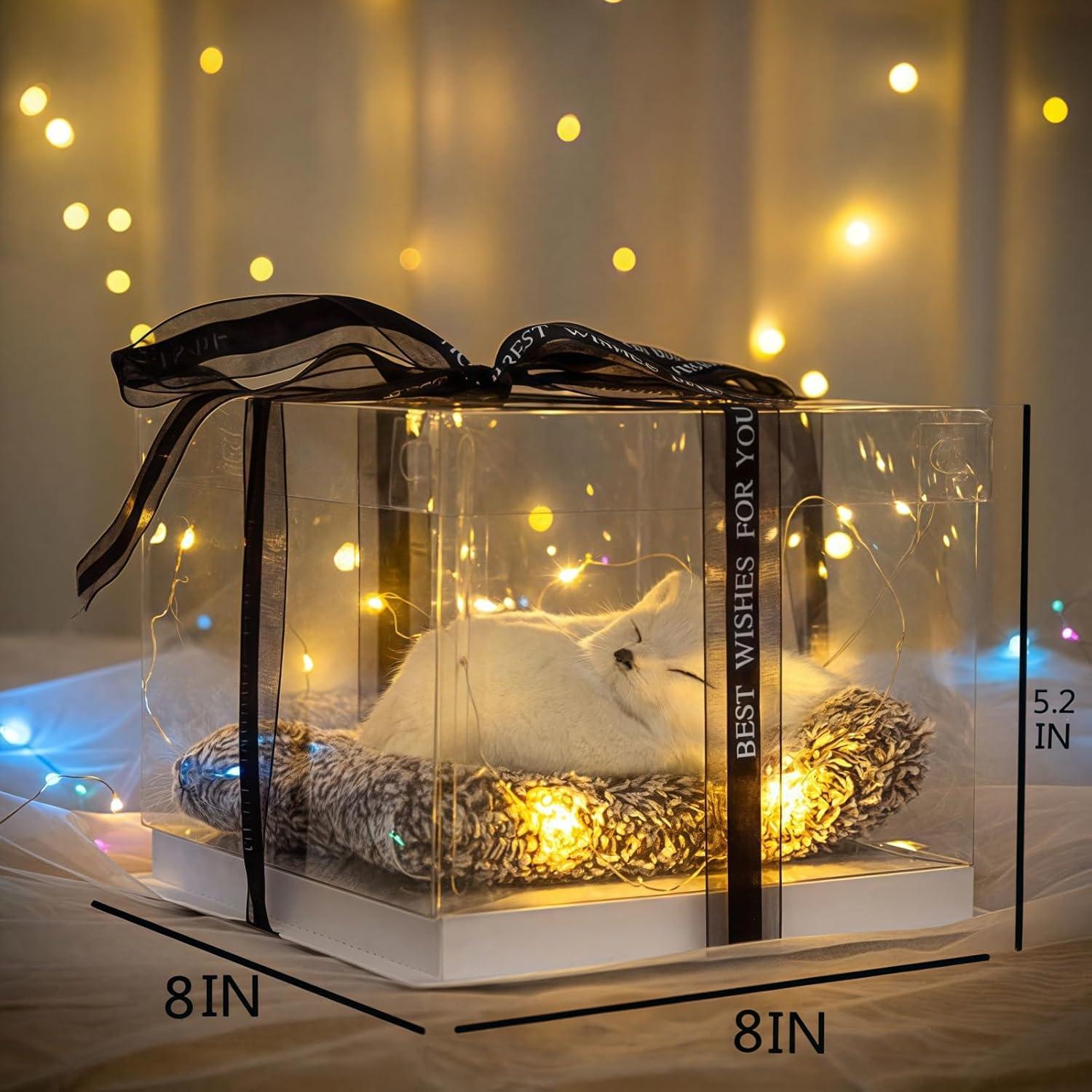 Zorro de Peluche Suave YJHWLF 20 cm con Caja de Regalo