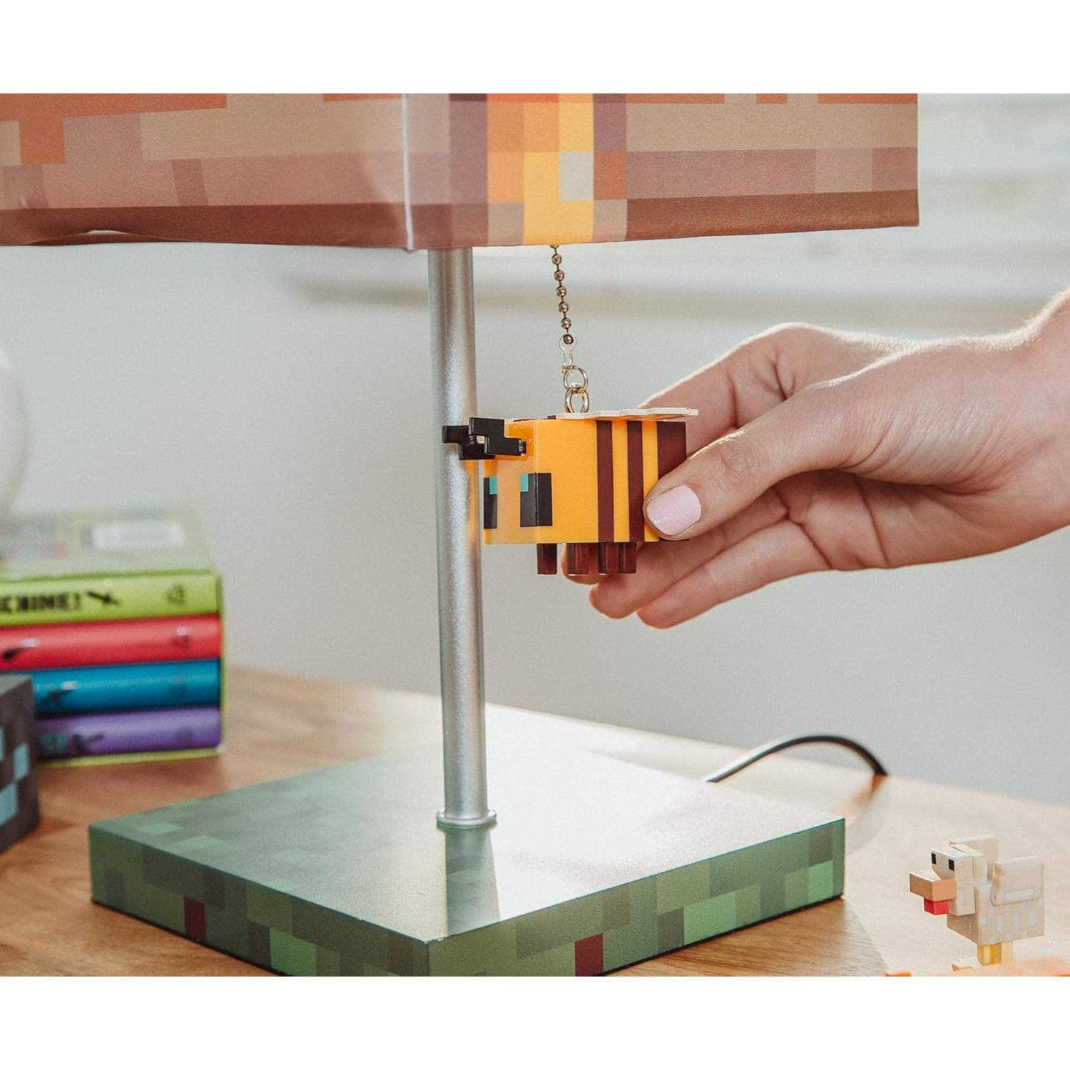 Lámpara de Mesa Minecraft Nido de Abeja LED 35.56 cm