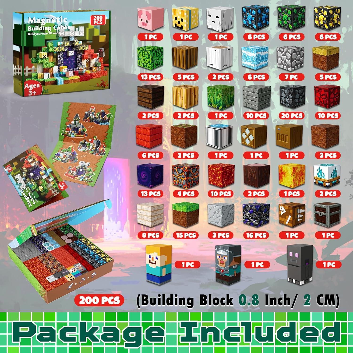 Bloques de Construcción Magnéticos 200PCS Magnetopia - Juguete STEM