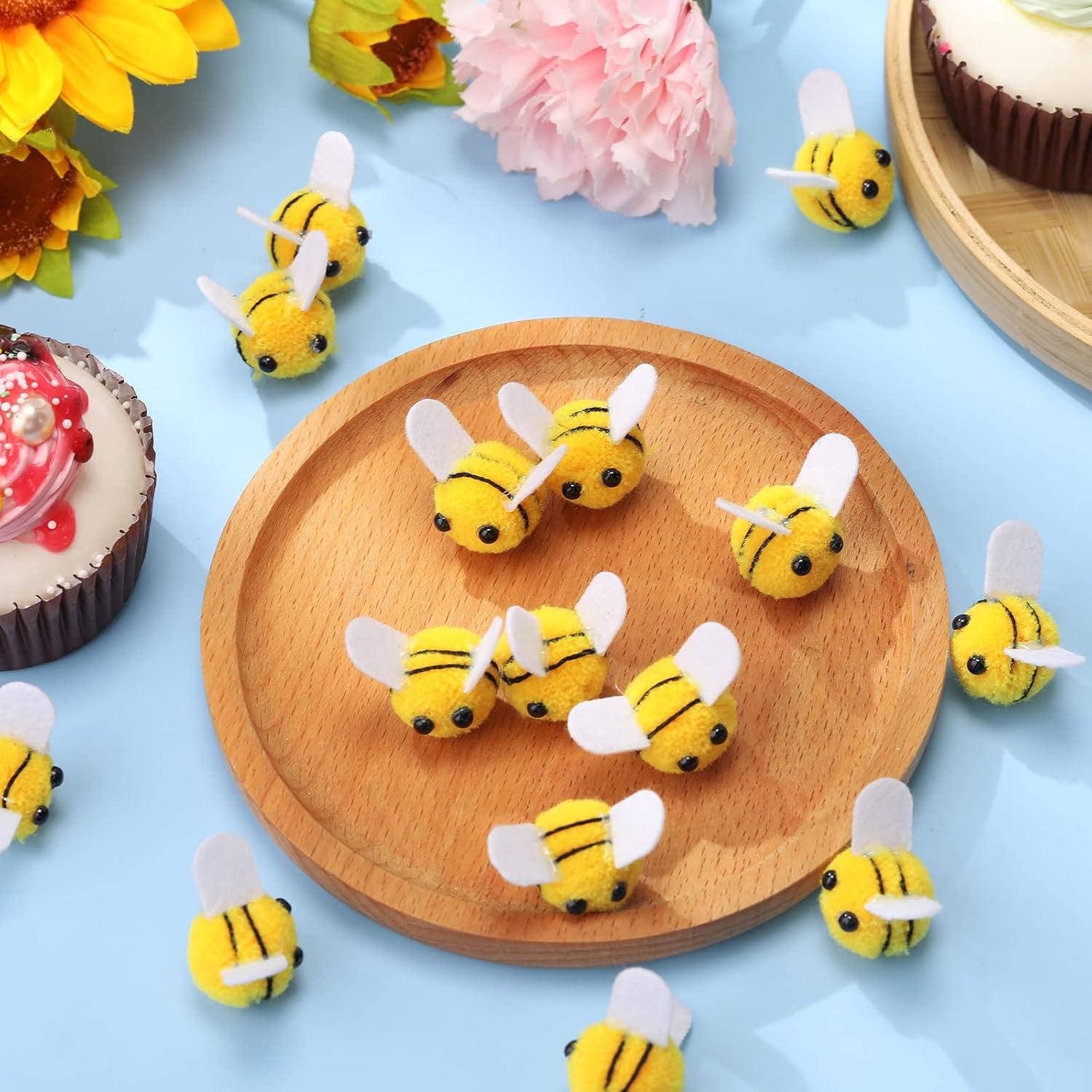 Bolas de Fieltro en Forma de Abeja Yunsailing - 100 Pcs