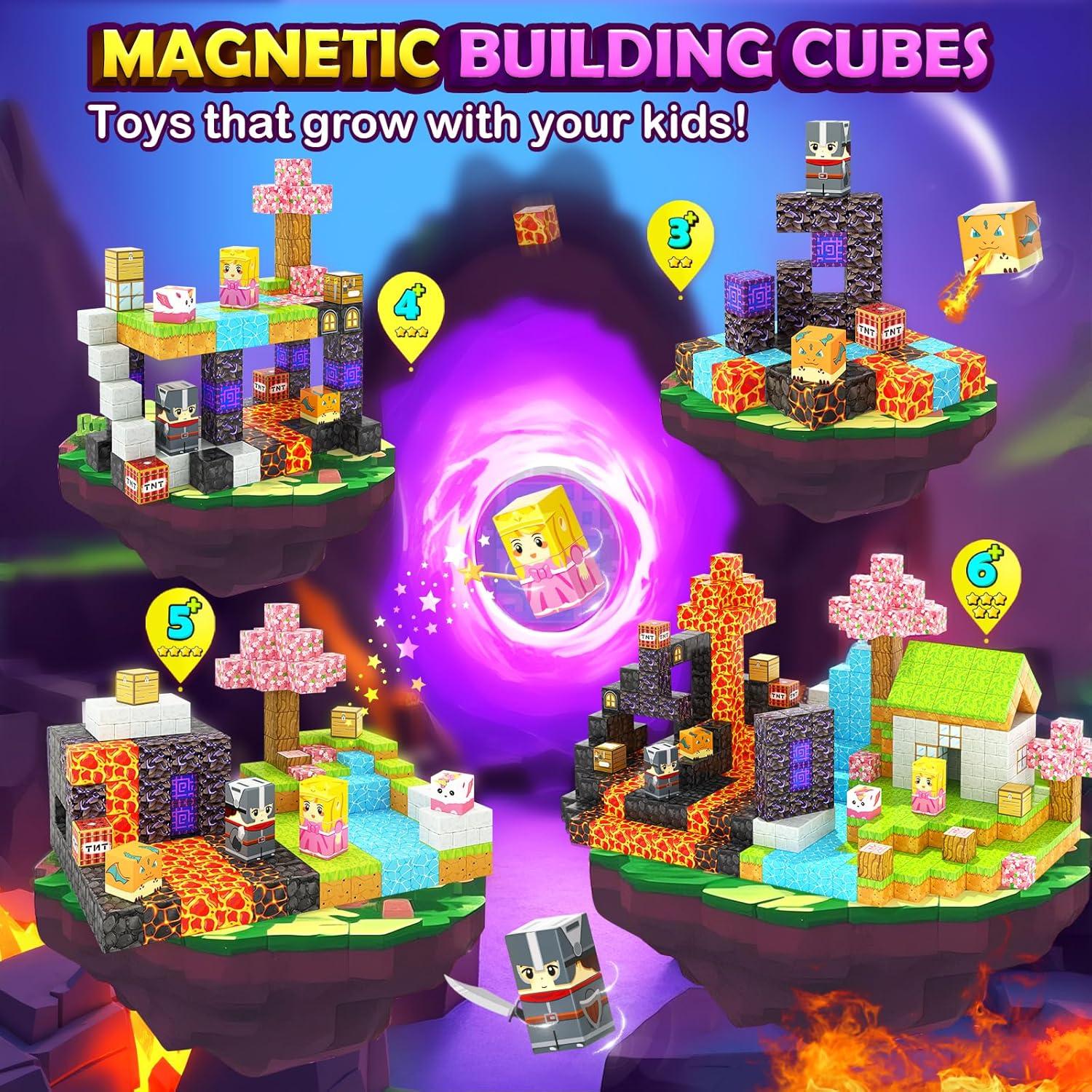 Bloques Magnéticos Playtigo 100PCS Juguetes Creativos 3+