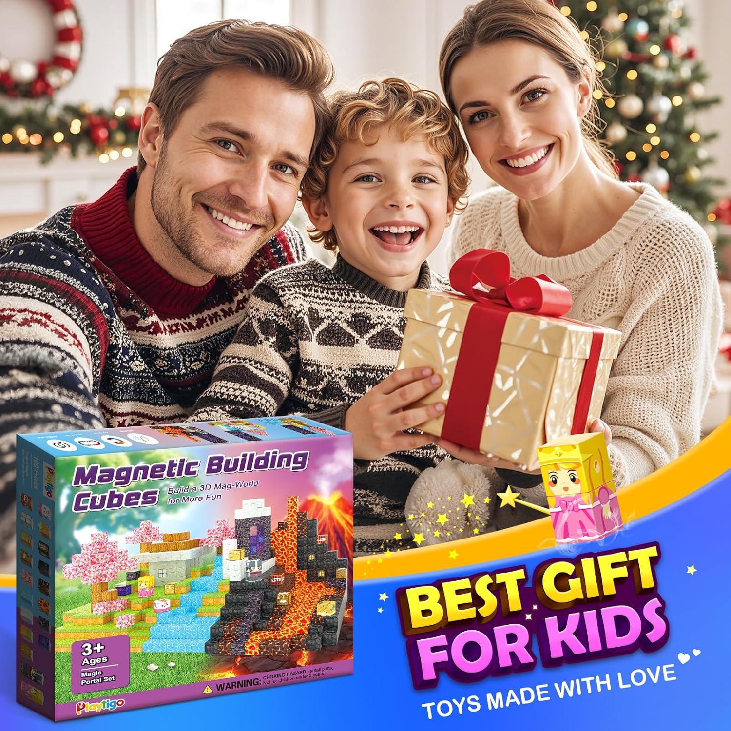 Bloques Magnéticos Playtigo 100PCS Juguetes Creativos 3+