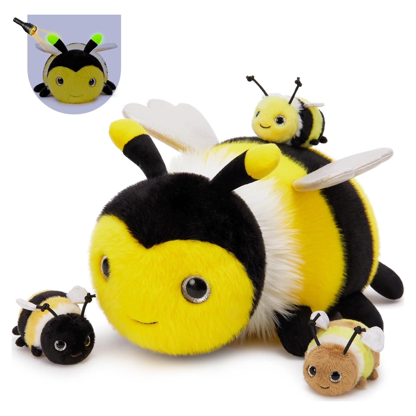 Juguete de Peluche MorisMos Abeja 40 cm - Set de 4 Luminiscentes