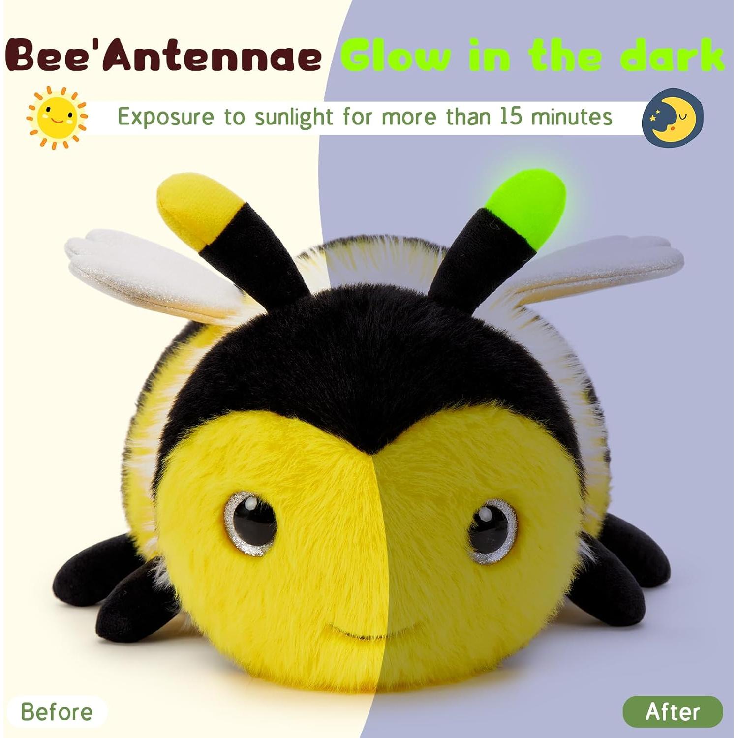 Juguete de Peluche MorisMos Abeja 40 cm - Set de 4 Luminiscentes