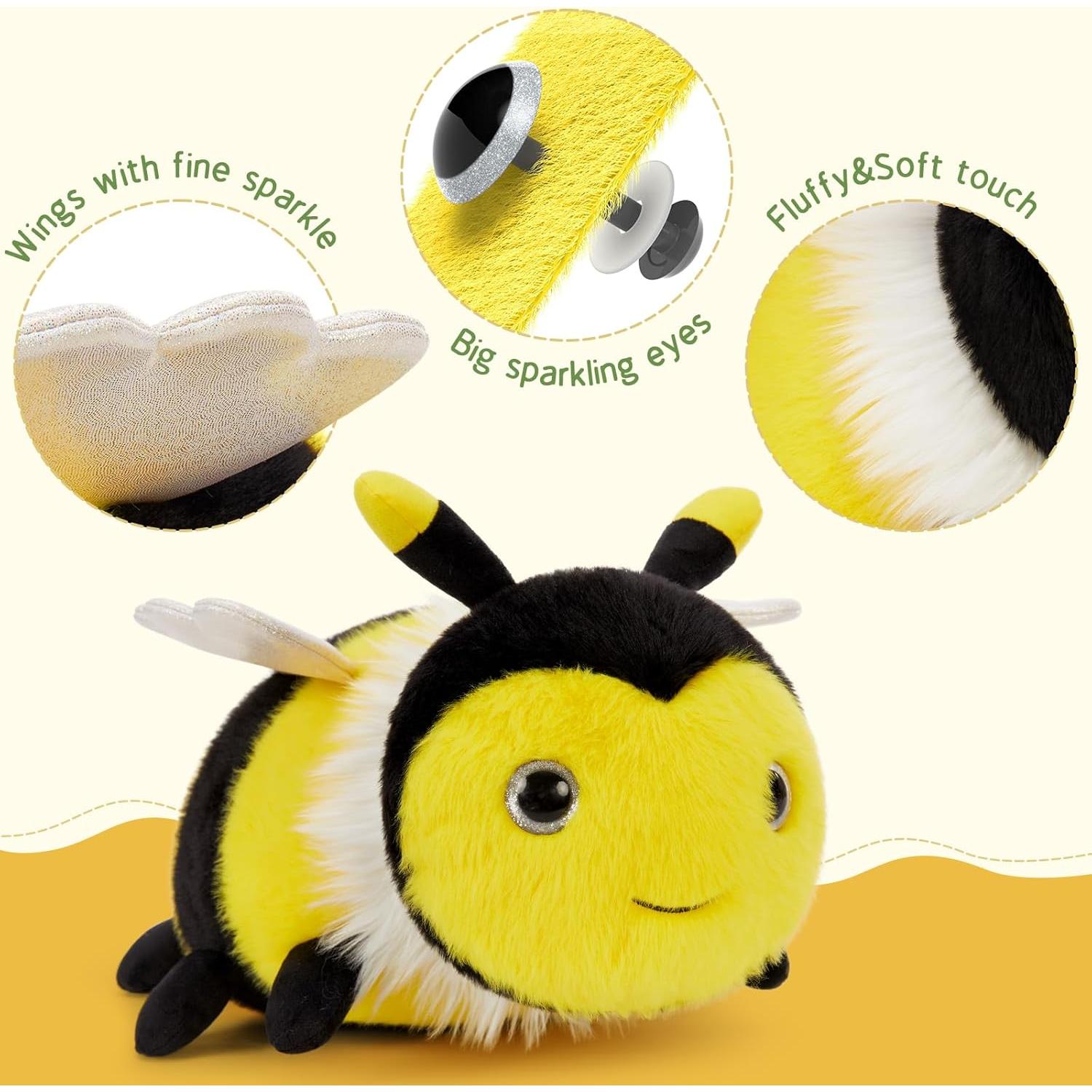 Juguete de Peluche MorisMos Abeja 40 cm - Set de 4 Luminiscentes