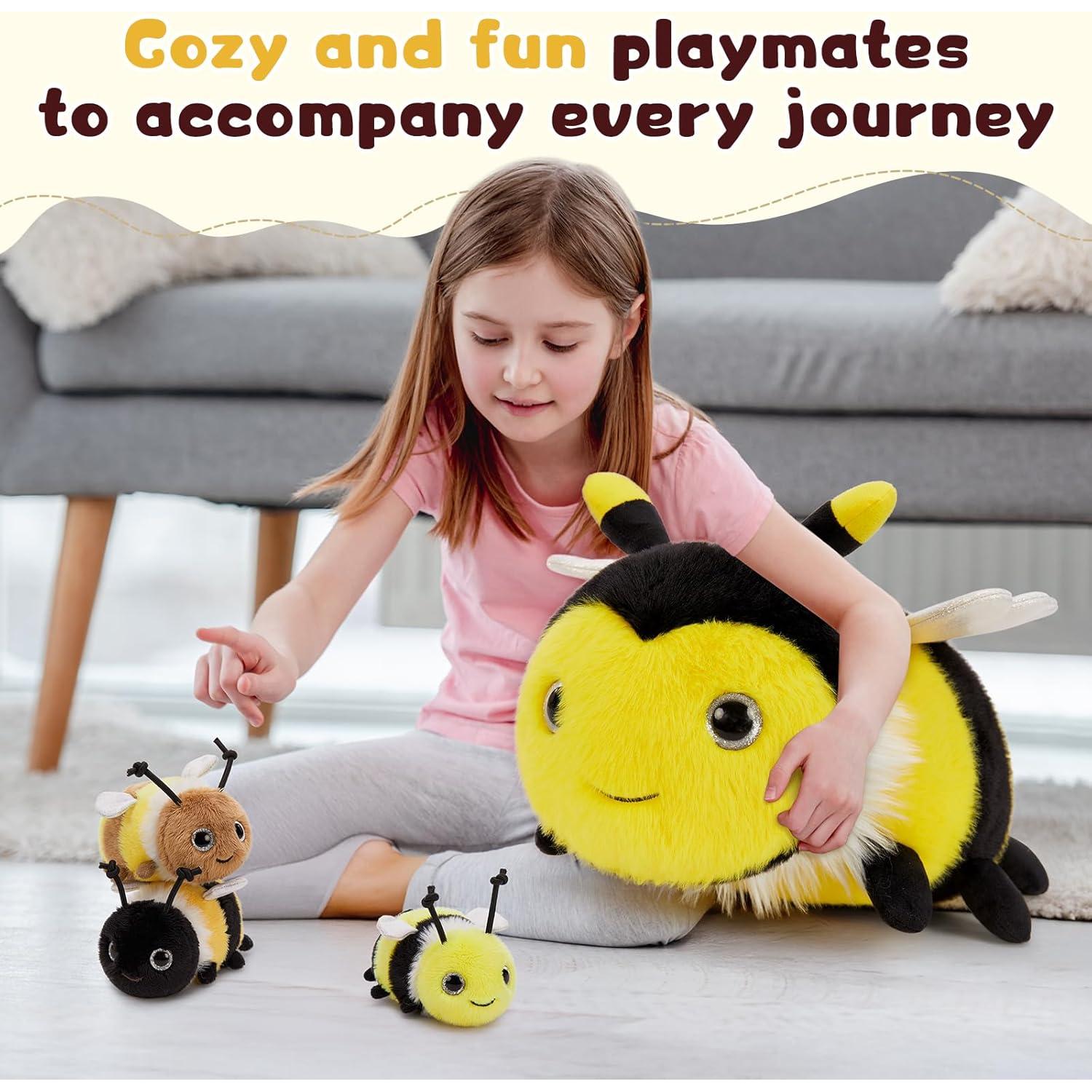 Juguete de Peluche MorisMos Abeja 40 cm - Set de 4 Luminiscentes