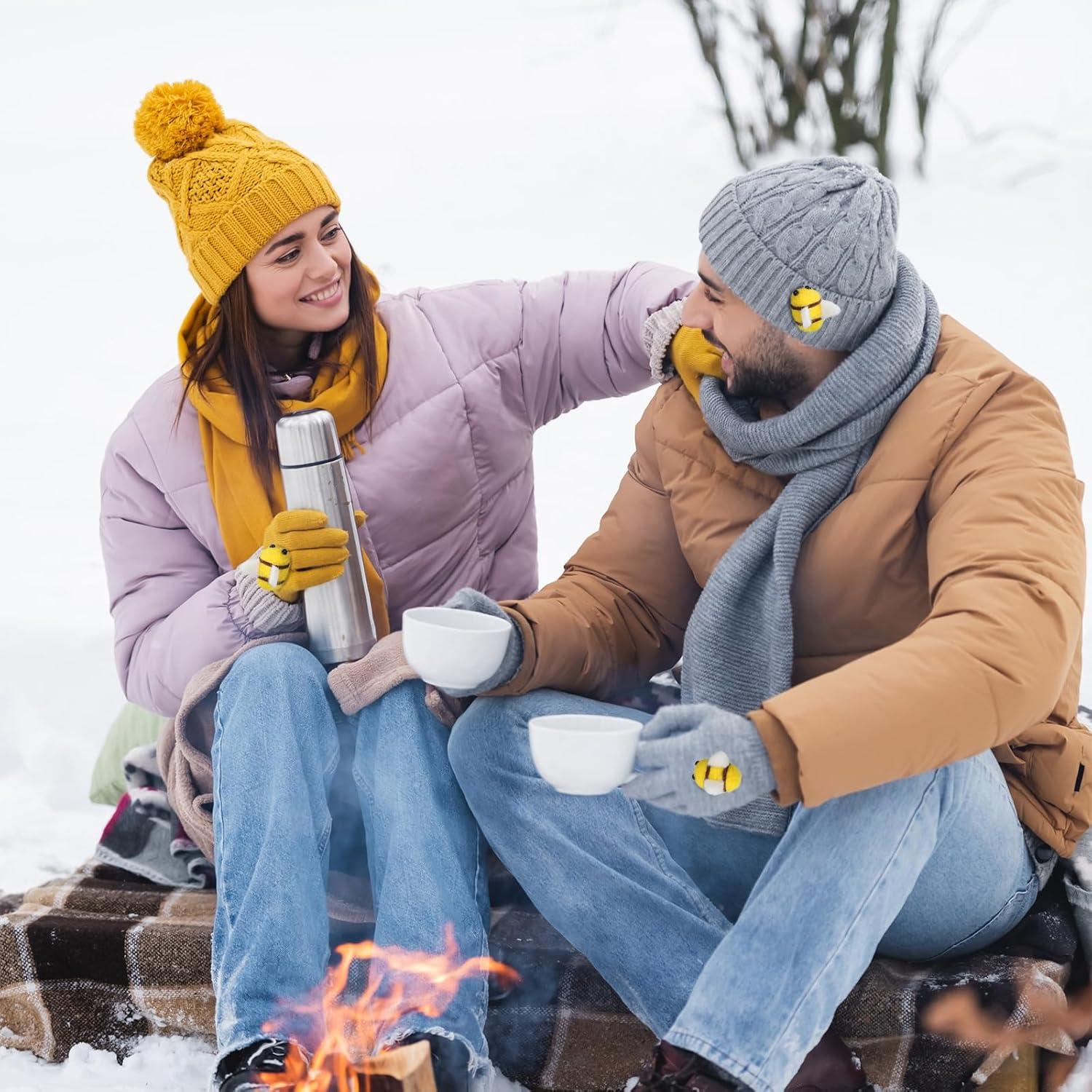 12 Mini Abejas de Fieltro de Lana Gejoy para Decoración DIY