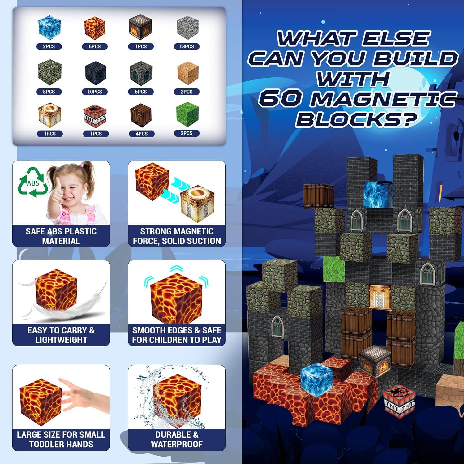 Bloques Magnéticos Annexfun Castillo Oscuro 60 Piezas 3-10 Años