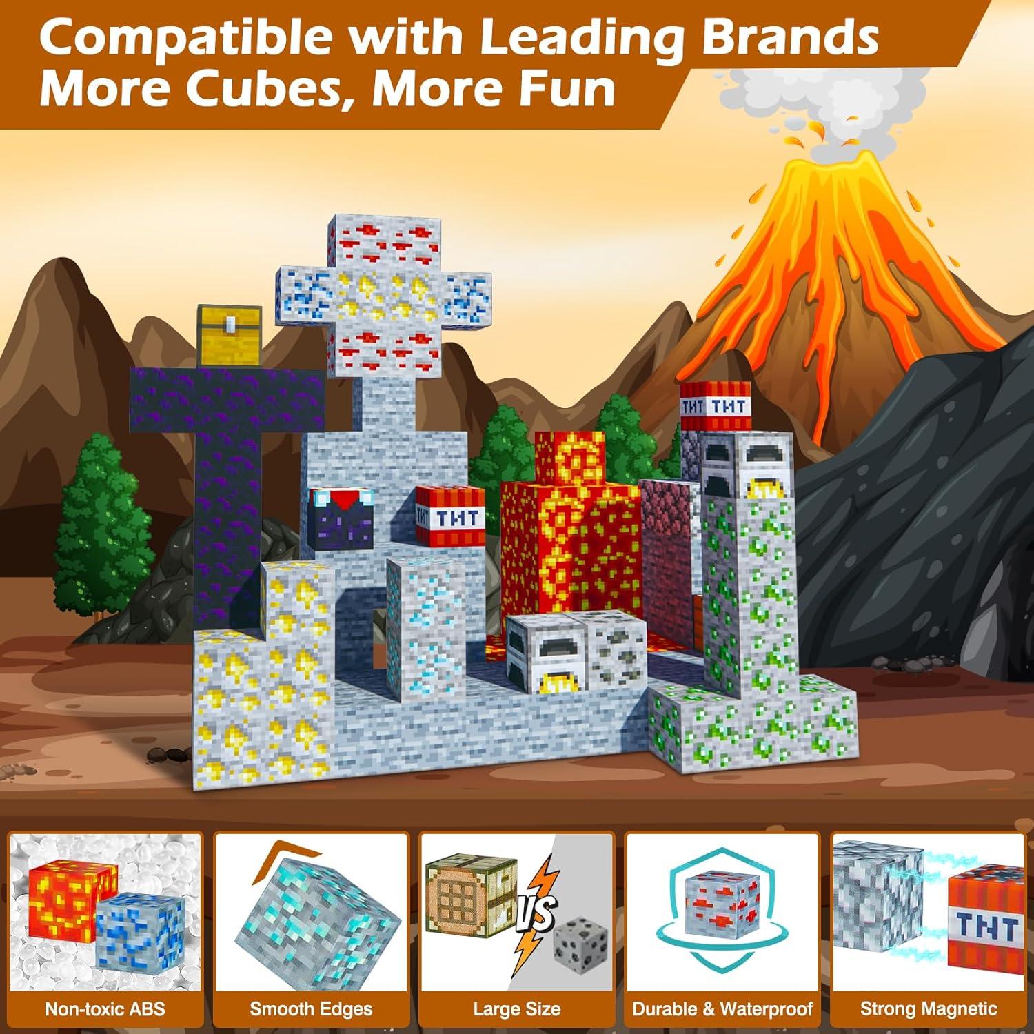 Bloques Magnéticos Noroapoo 110 Piezas 3D para Niños 3+ Años