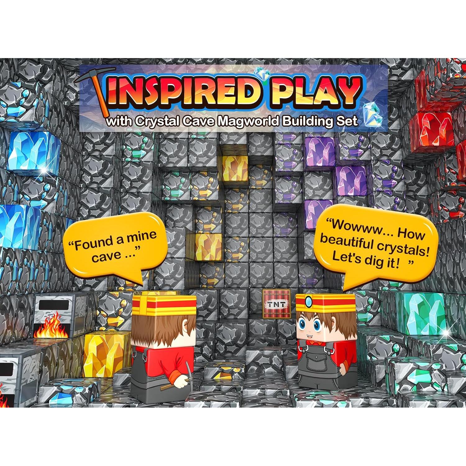 Bloques Magnéticos Norline 100PCS Aventura Cueva de Gemas