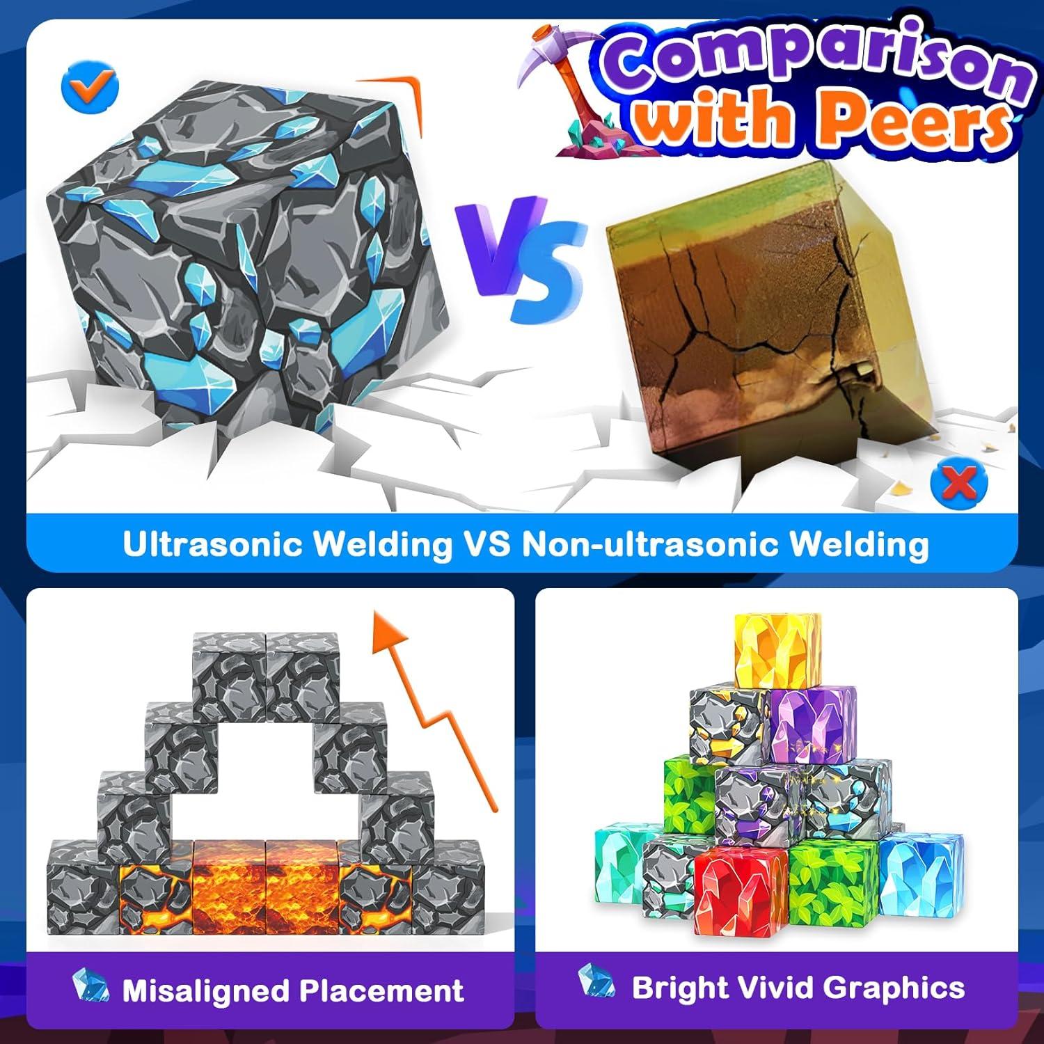 Bloques Magnéticos Norline 100PCS Aventura Cueva de Gemas