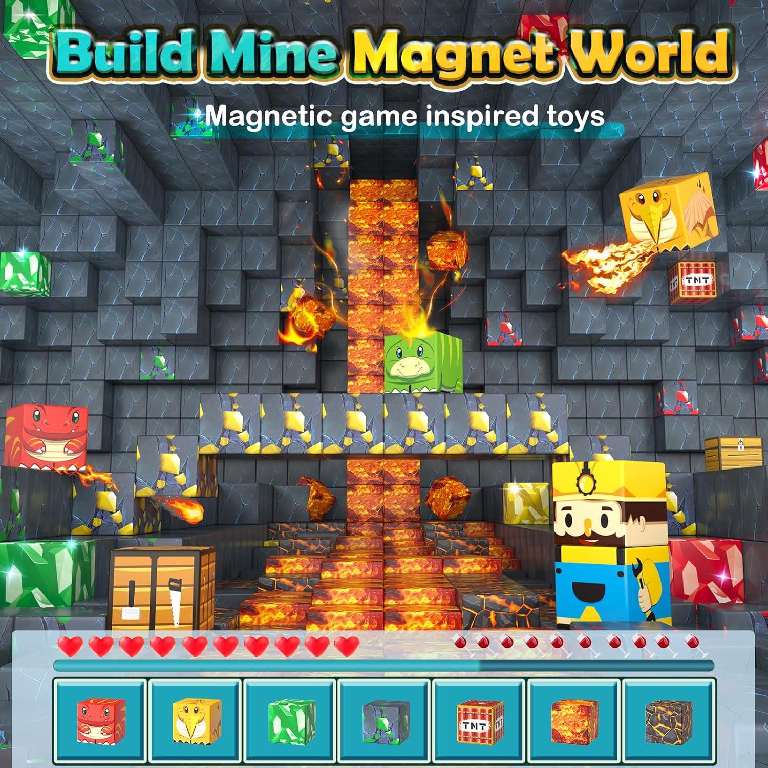 100 Piezas Juguetes Magnéticos Dinosaurios Imagiomo 3-8 Años