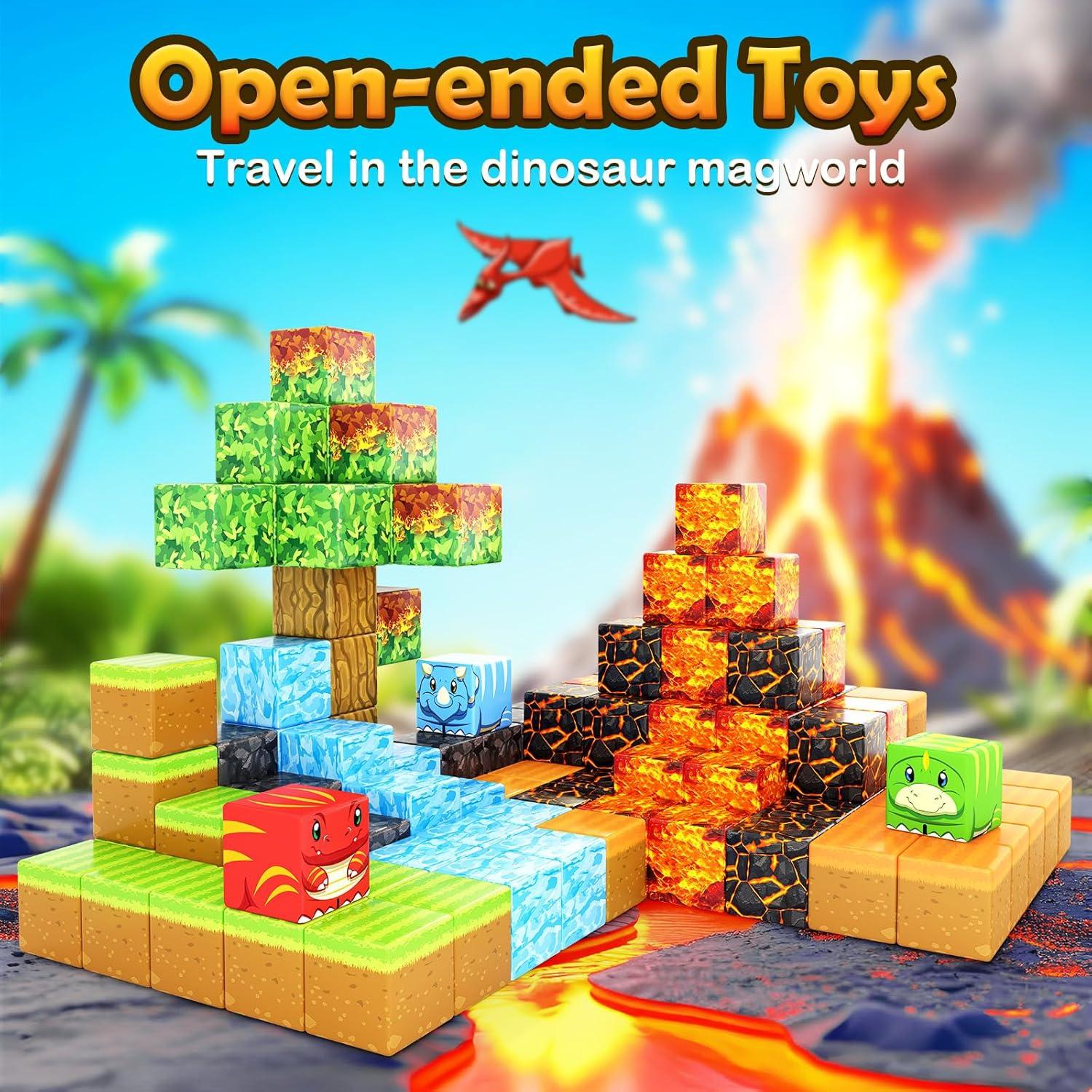 Bloques Magnéticos Toylogy Mundo Dino 3-8 años Construcción