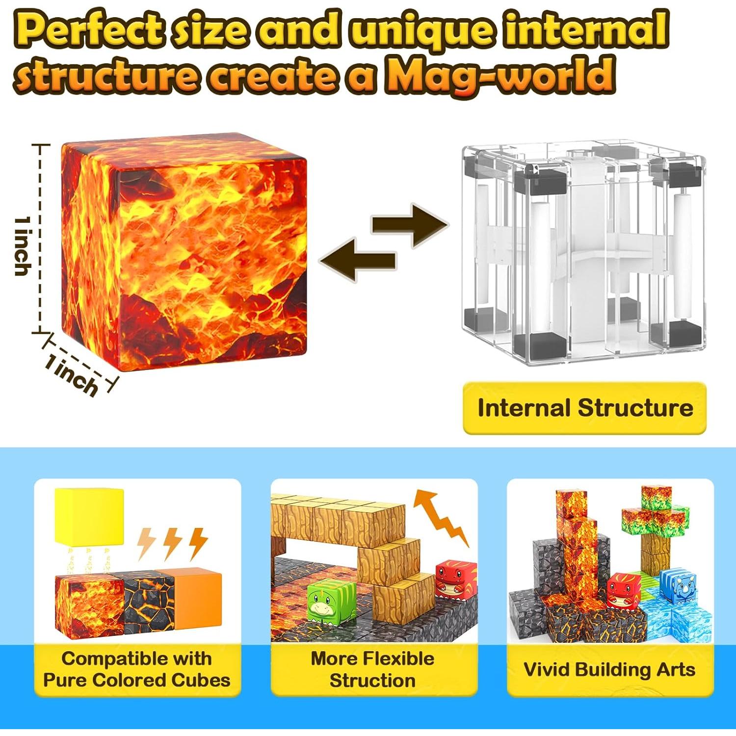 Bloques Magnéticos Toylogy Mundo Dino 3-8 años Construcción