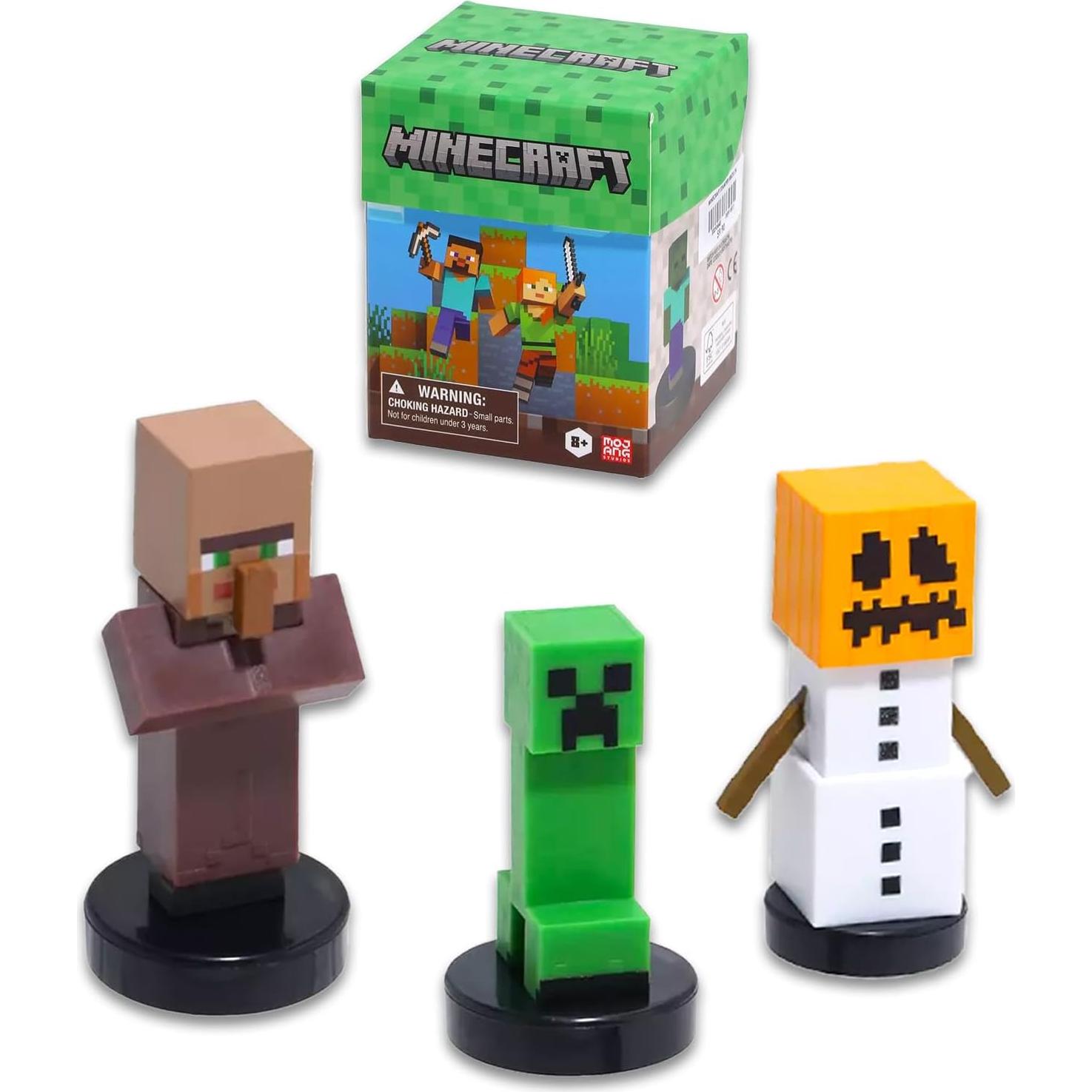 Conjunto de Cajas Sorpresa Minecraft - 3 Mini Figuras y Stickers
