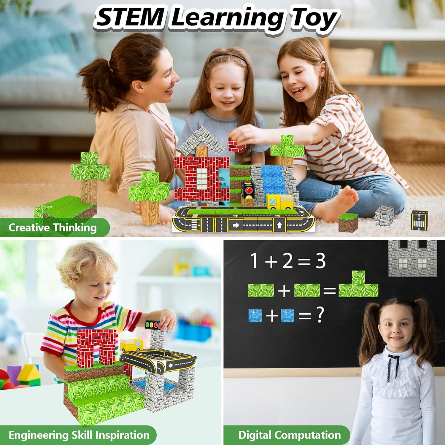 Bloques Magnéticos WSHIMIN 32 Piezas para Niños 4-8 Años