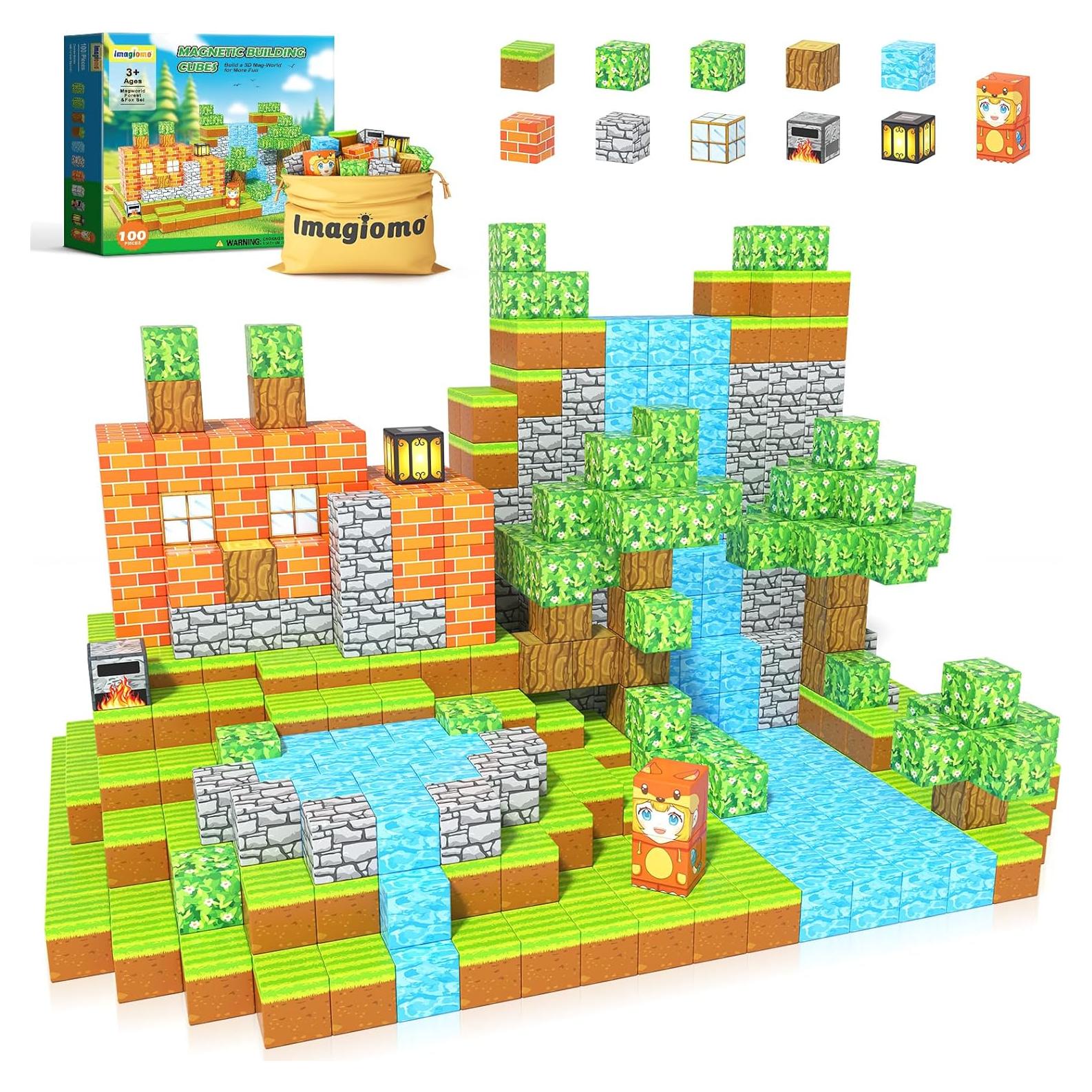 Bloques Magnéticos Imagiomo 100pcs Aventura Zorro 3-12 años