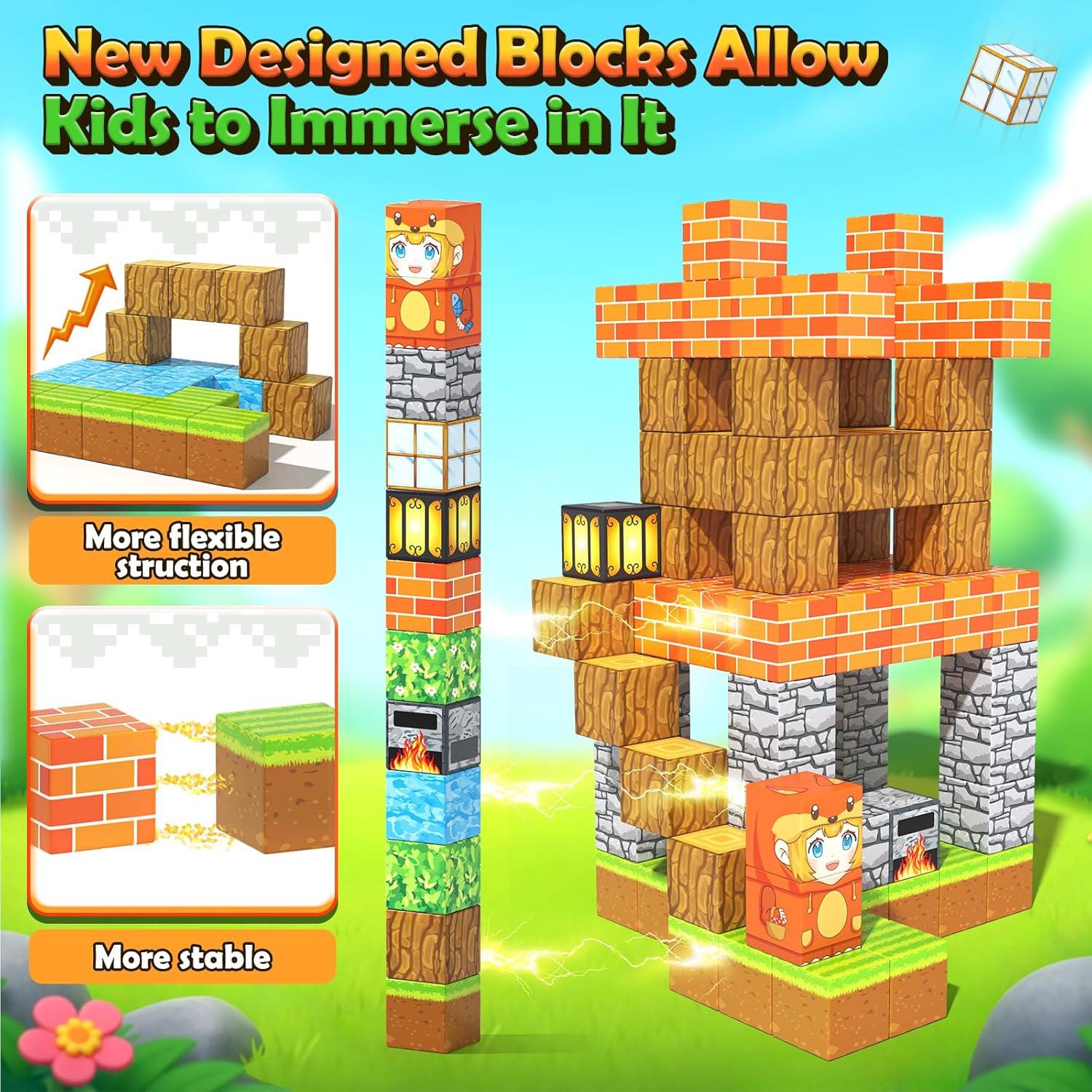 Bloques Magnéticos Imagiomo 100pcs Aventura Zorro 3-12 años