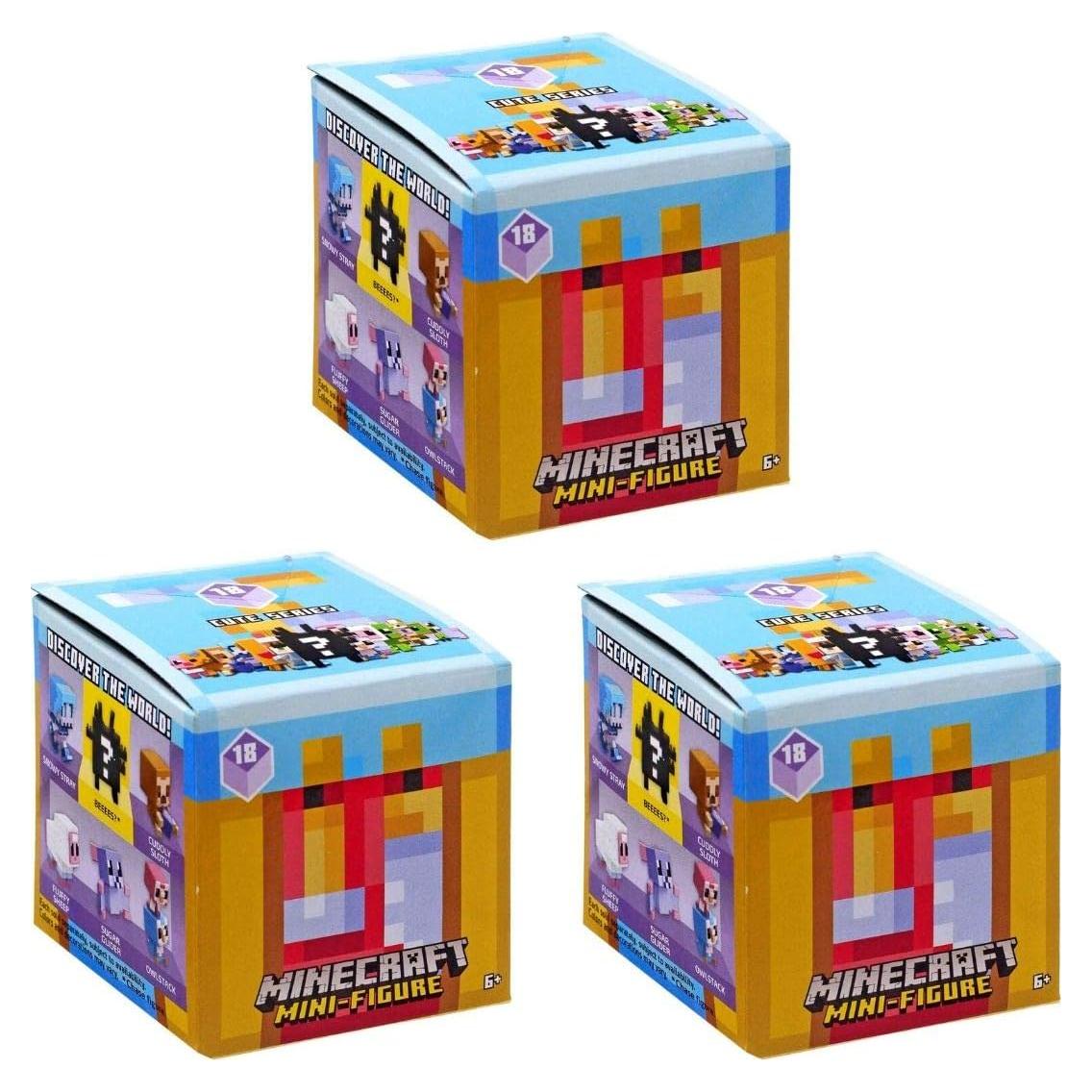 Paquete de 3 Mini Figuras Lindas Minecraft Serie 18 Mattel