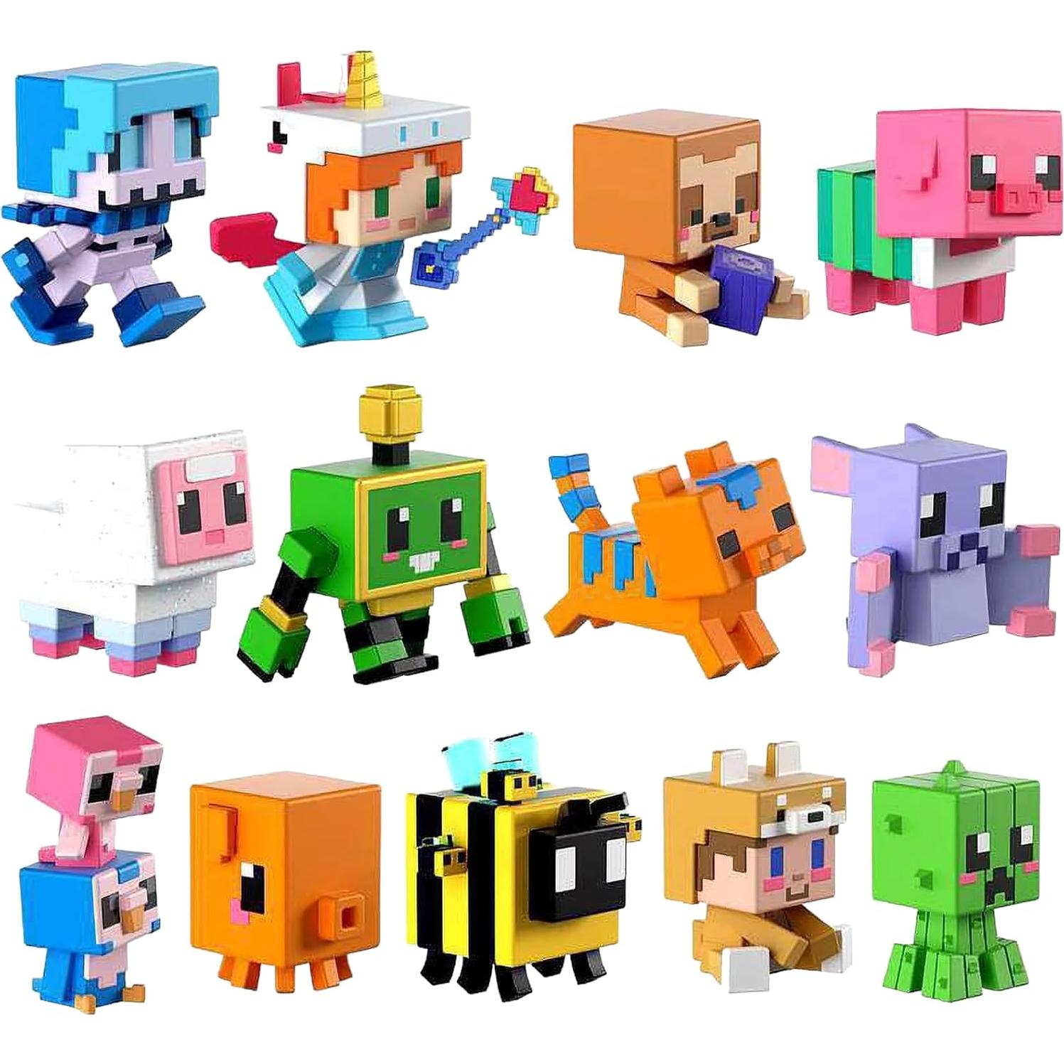 Paquete de 3 Mini Figuras Lindas Minecraft Serie 18 Mattel