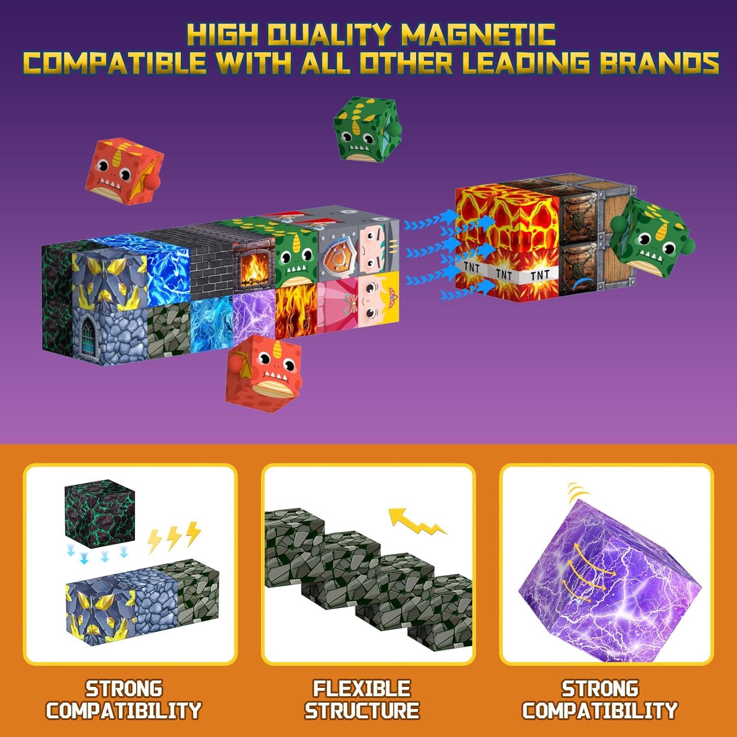 Bloques Magnéticos Uucoco 100 Piezas Juguete Montessori 3+ Años