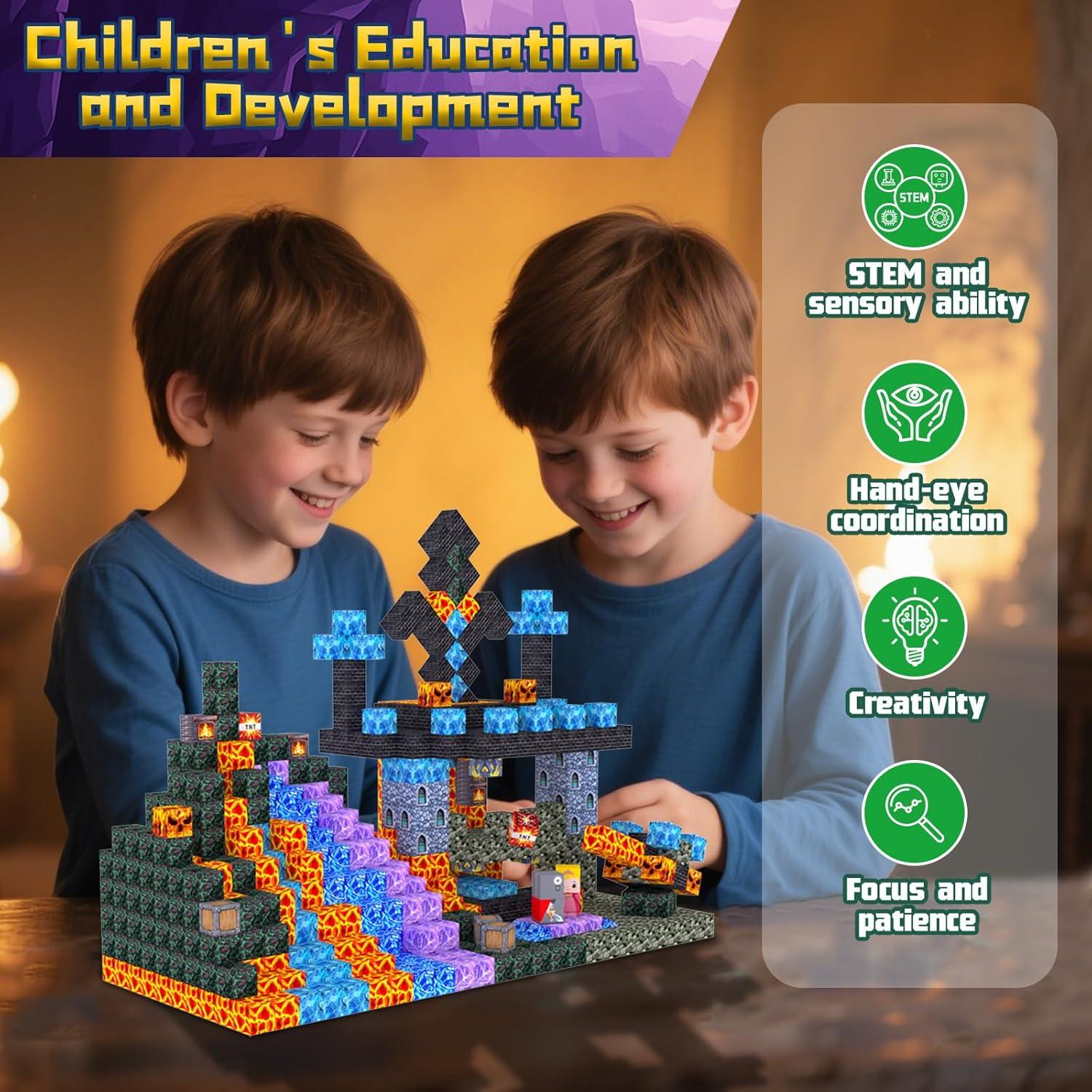 Bloques Magnéticos Uucoco 100 Piezas Juguete Montessori 3+ Años