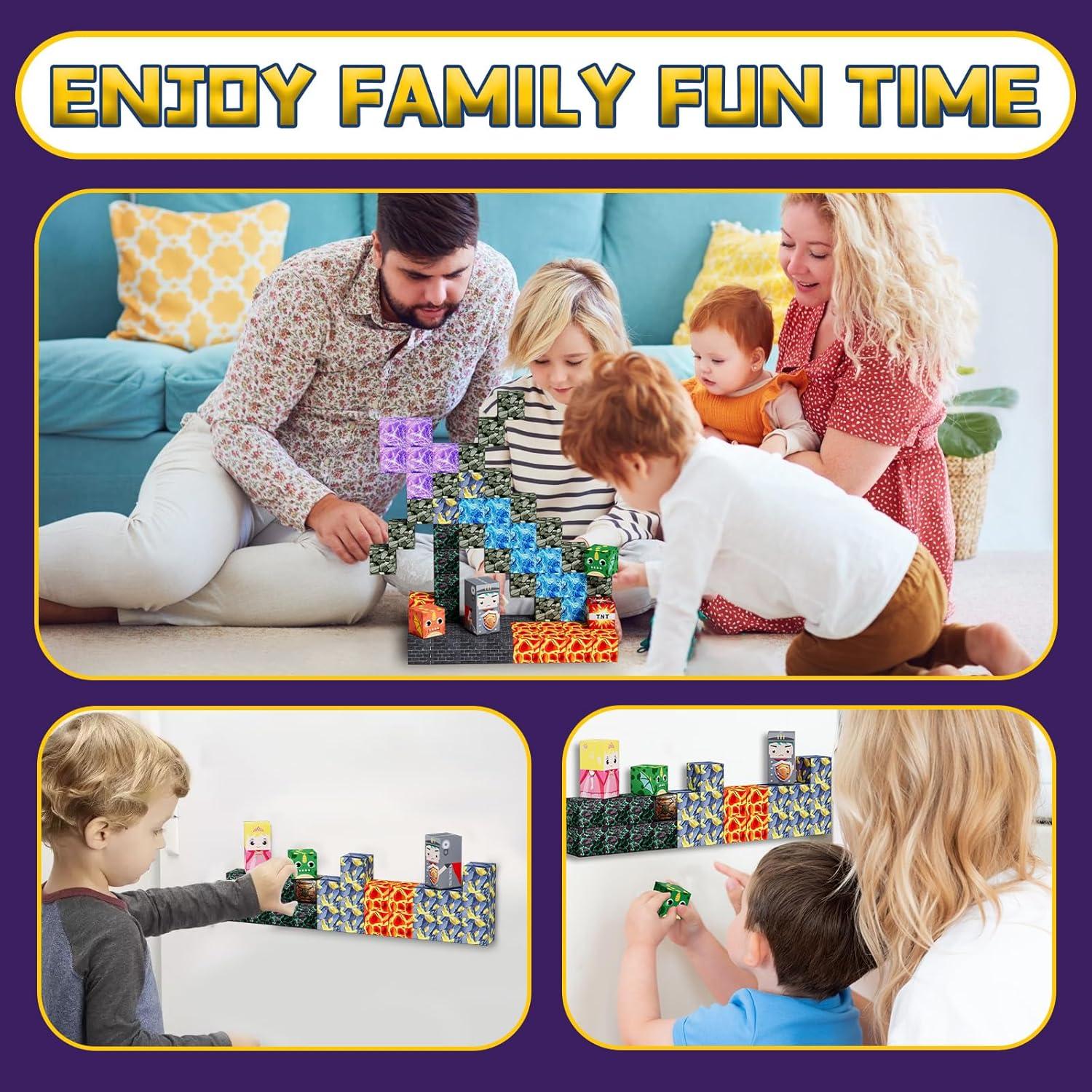 Bloques Magnéticos Uucoco 100 Piezas Juguete Montessori 3+ Años