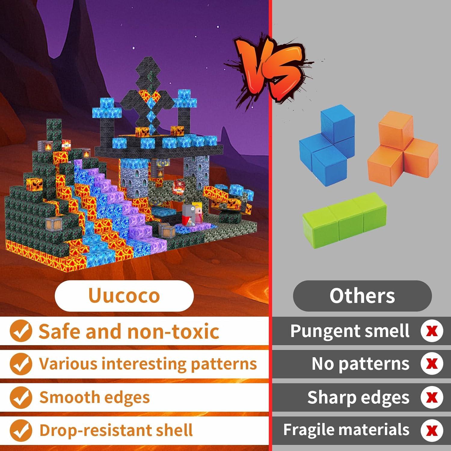 Bloques Magnéticos Uucoco 100 Piezas Juguete Montessori 3+ Años