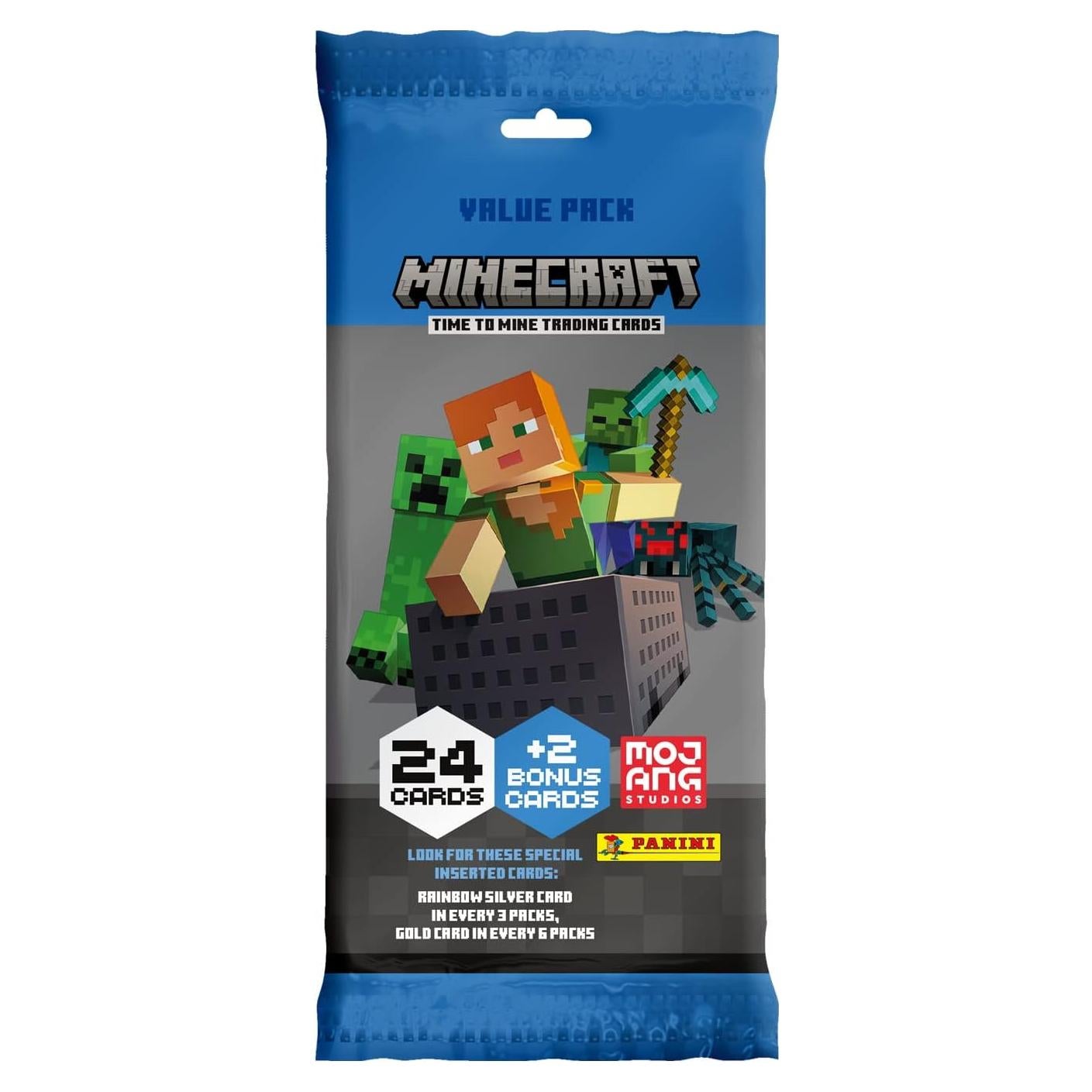 Tarjetas de Comercio Panini Minecraft - Paquete Grande 24+2