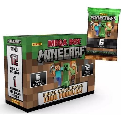 Mega Caja de Cartas Coleccionables Panini Minecraft 2024
