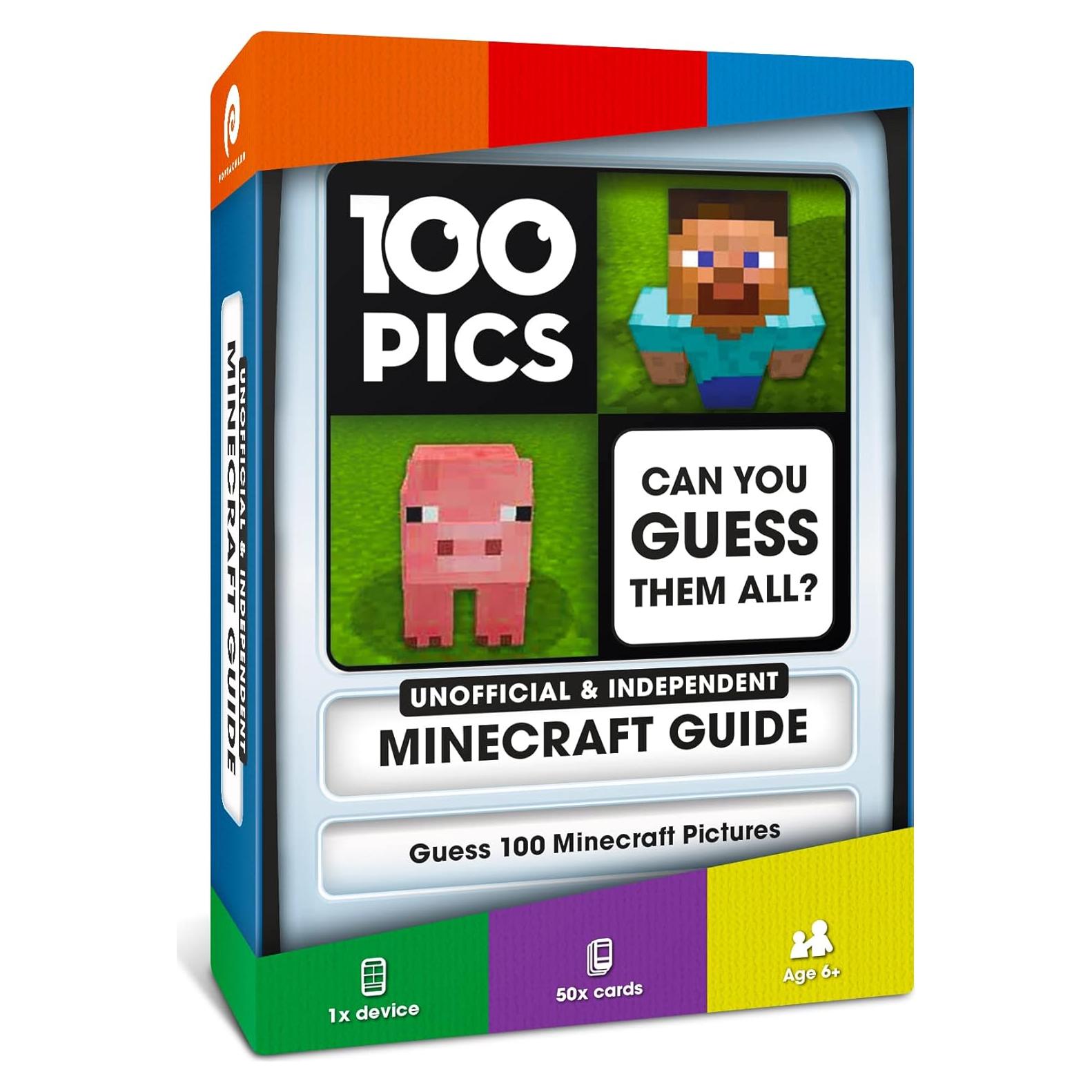 Juego de Cartas 100 PICS Minecraft - Adivina Elementos 6+