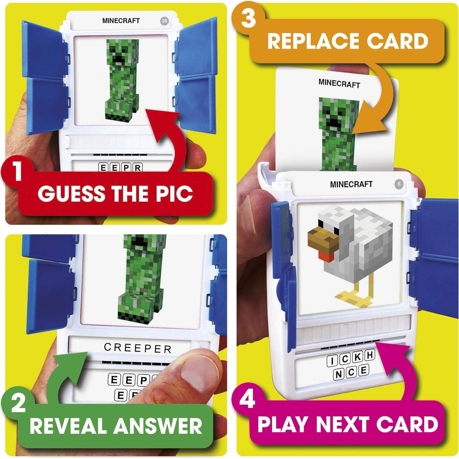 Juego de Cartas 100 PICS Minecraft - Adivina Elementos 6+