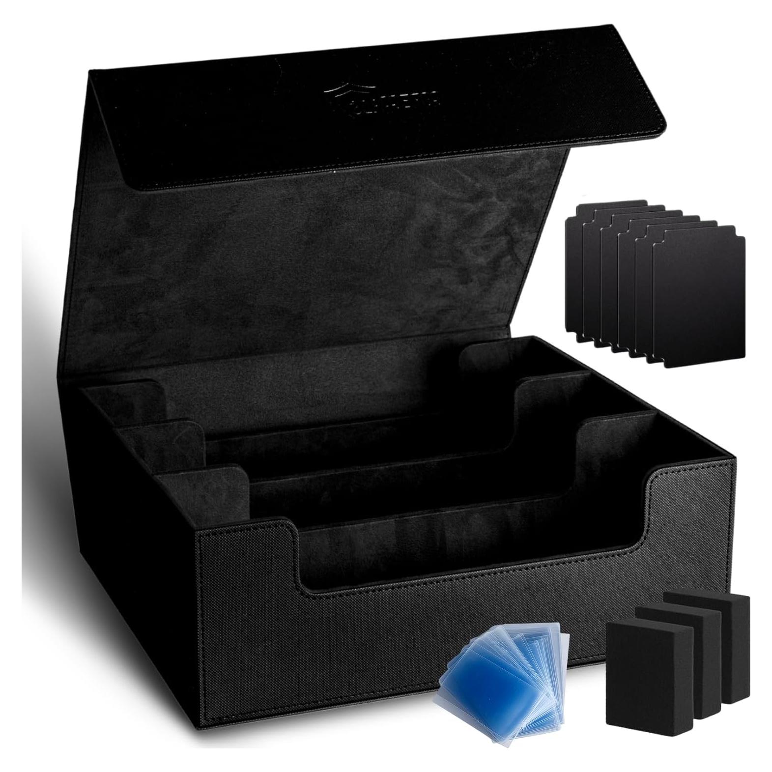 Caja de Almacenamiento para Cartas Core Cards - 1800+ Cartas, Cierre Magnético, 10 Divisores, 100 Fundas