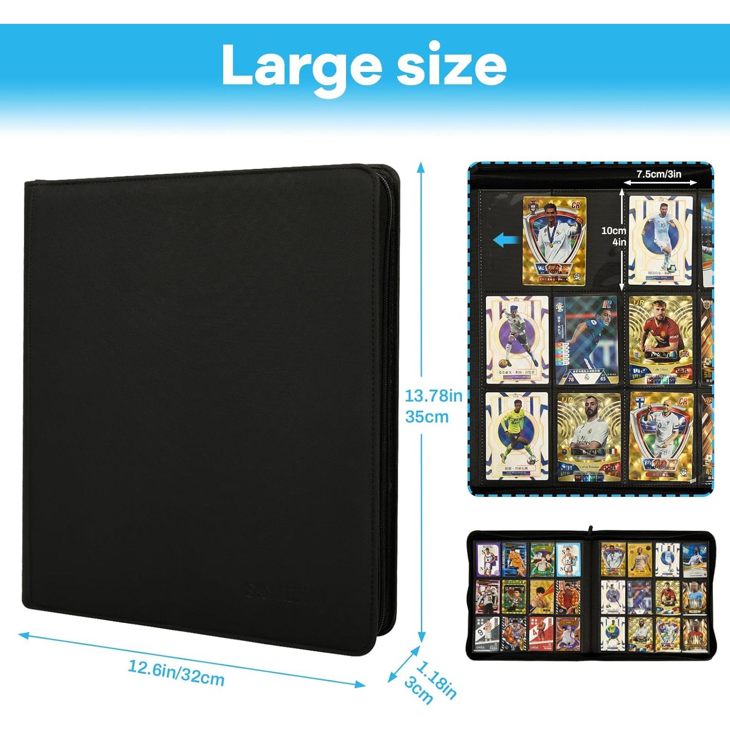 Carpeta de Cartas SKYHJK Negra para 480 Cartas - 20 Páginas