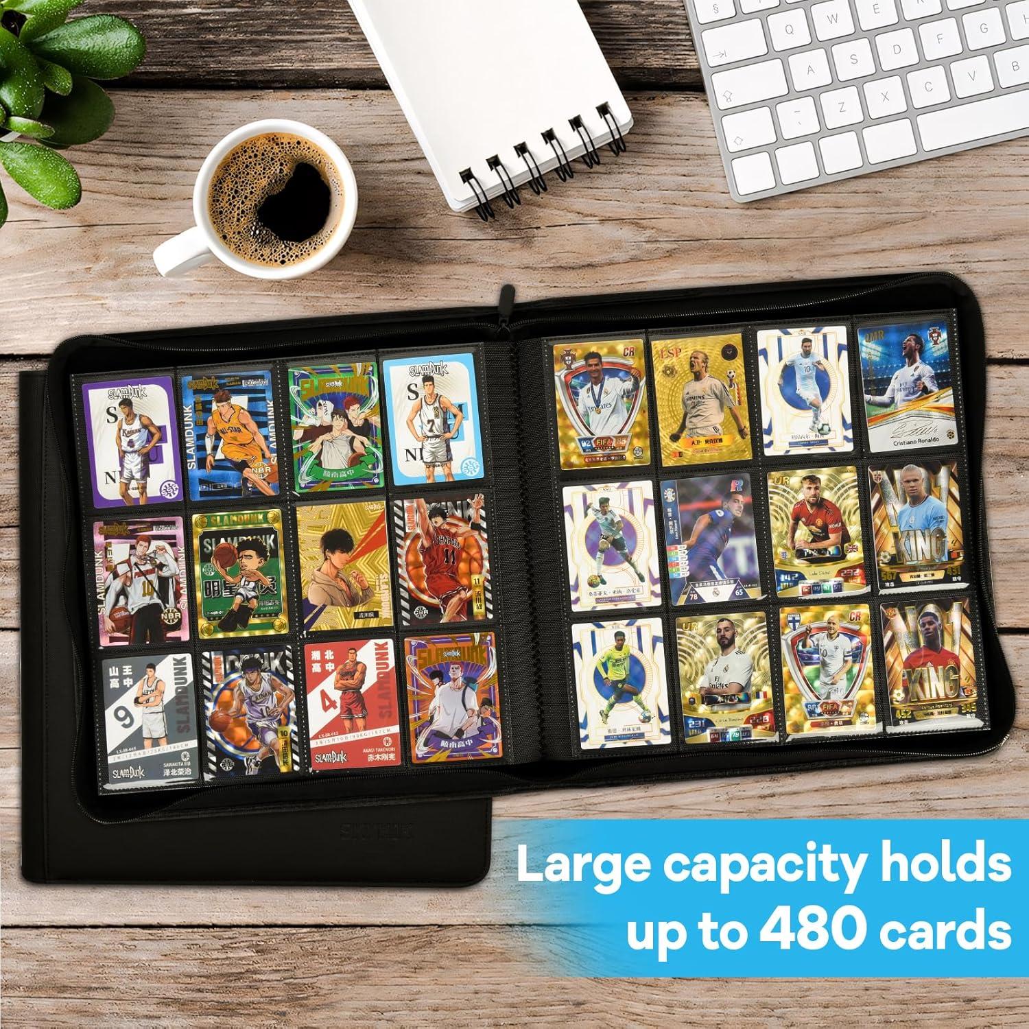 Carpeta de Cartas SKYHJK Negra para 480 Cartas - 20 Páginas