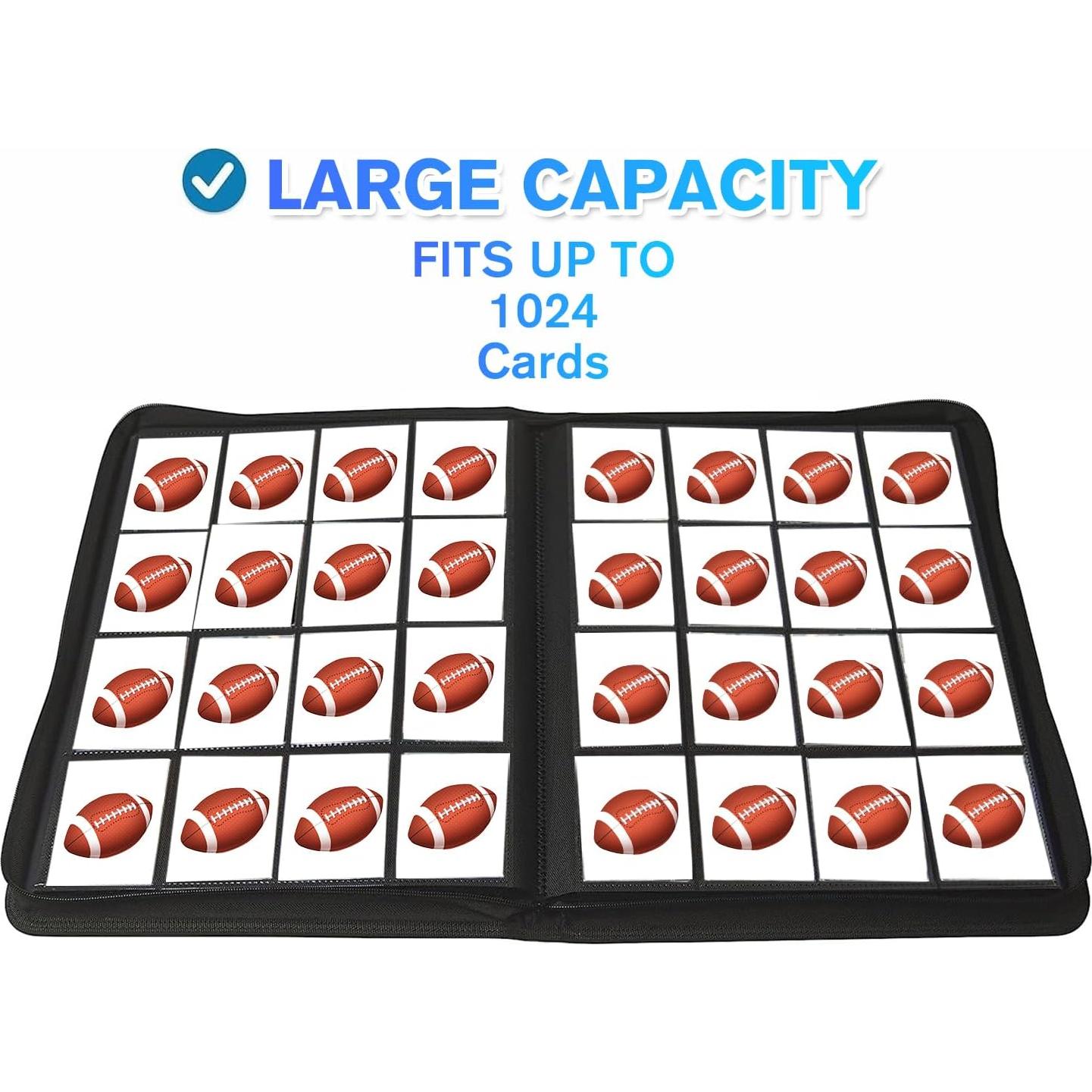 Carpeta de Tarjetas WUTONMU Amarilla 16 Bolsillos Doble Cara