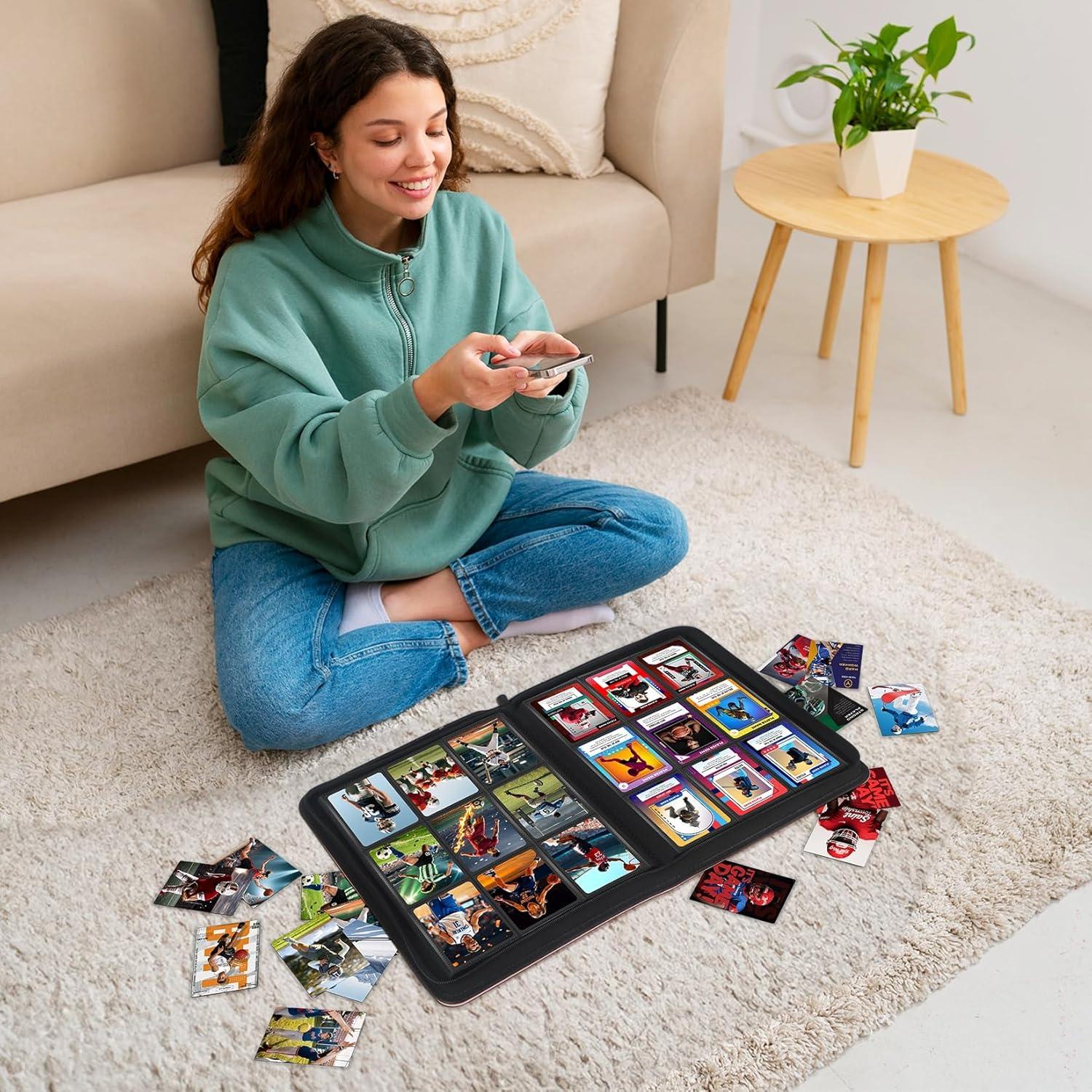 Carpeta de Cartas Zofly Rosa 16 Bolsillos 1024 Cartas