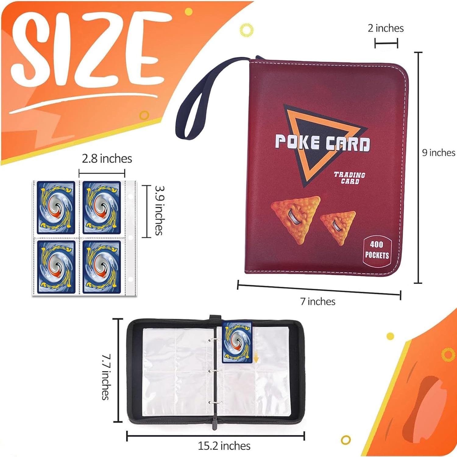 Álbum de Cartas de Comercio EHJAPQ 900 Bolsillos Rojo