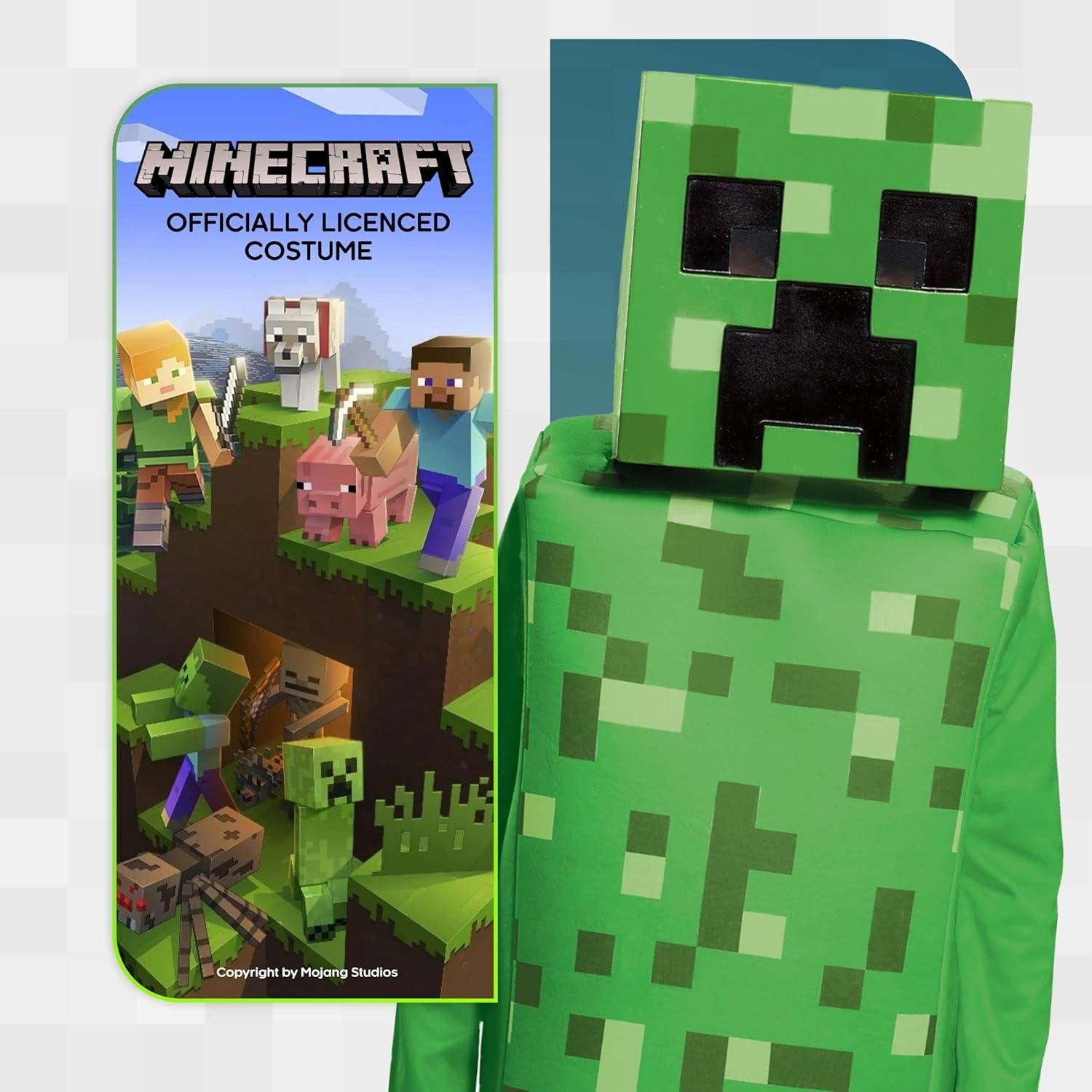 Disfraz Creeper Minecraft Disguise para Niños 4-6 Años