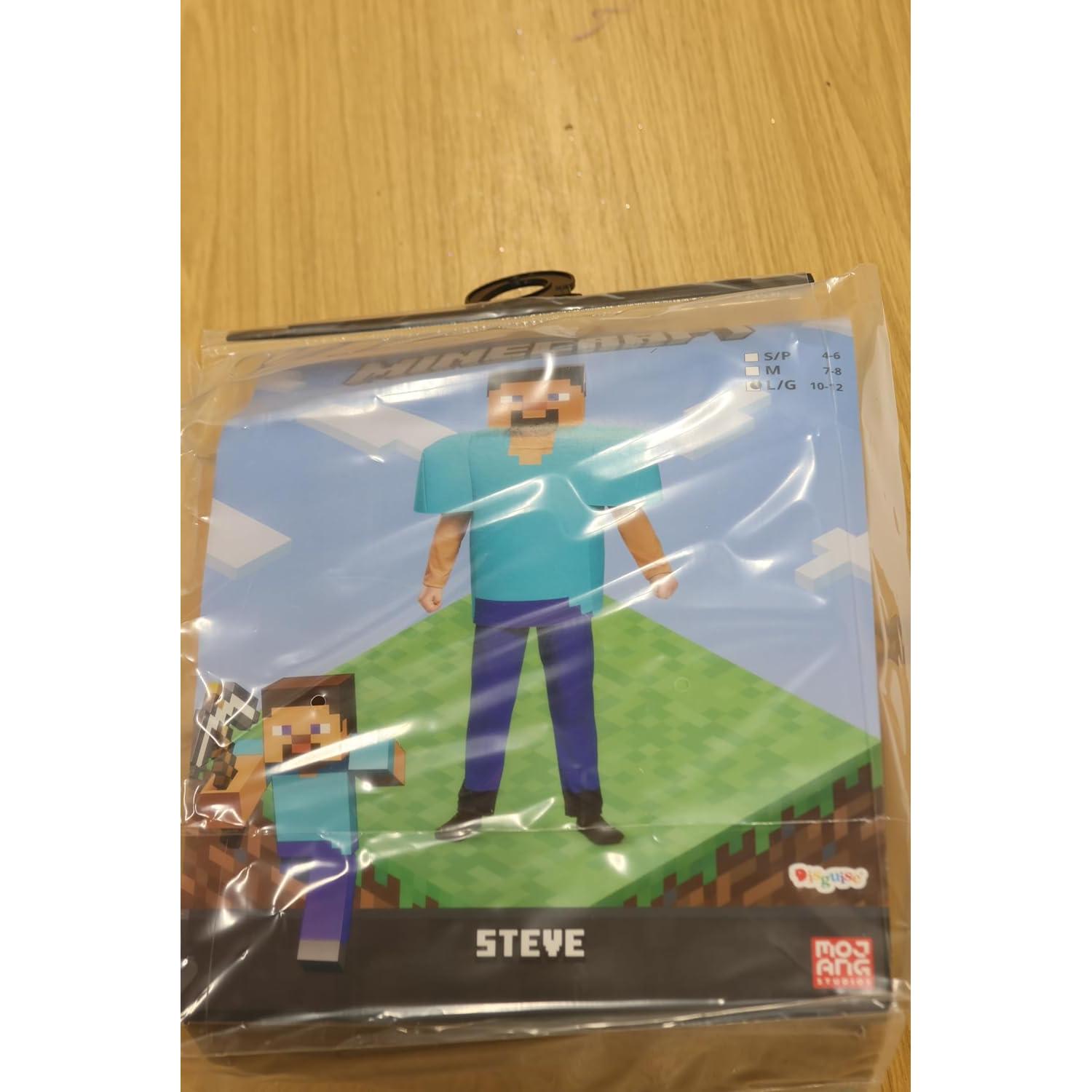 Disfraz Steve Deluxe Minecraft para Niños Talla G (10-12 años)