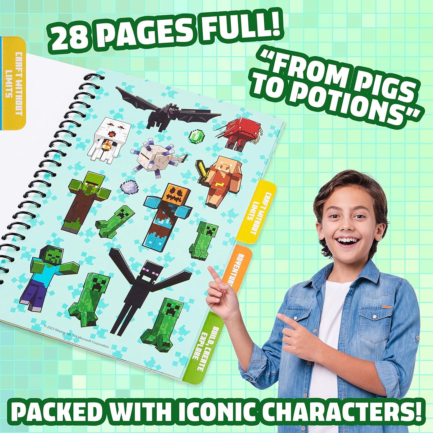 Libro de Stickers Minecraft - 28 Hojas, 1000 Stickers Creativos