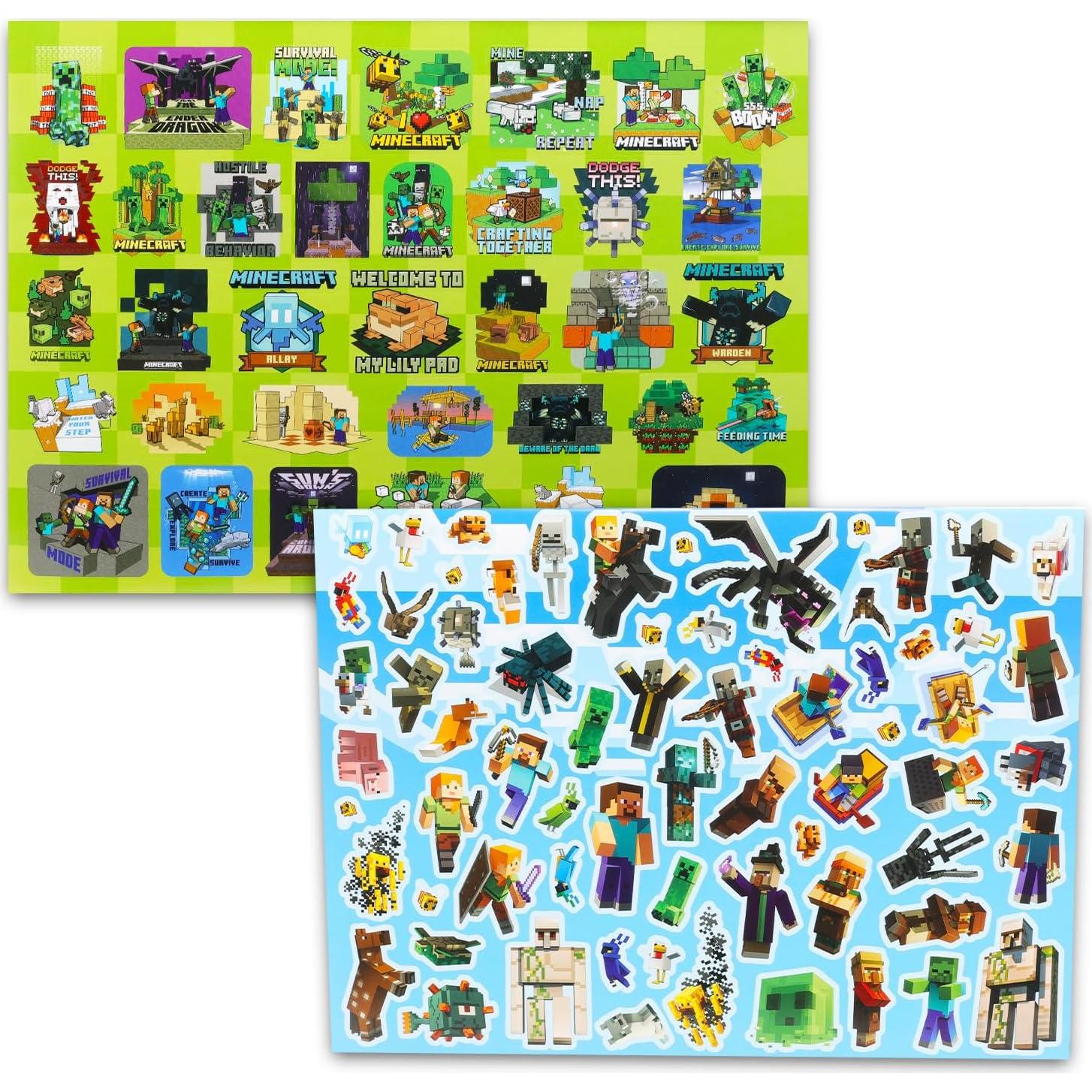 Cuaderno de Stickers Minecraft Crea-Una-Escena 1000+ Stickers