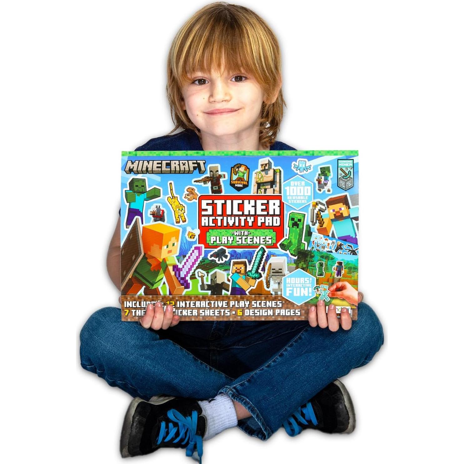 Cuaderno de Stickers Minecraft Crea-Una-Escena 1000+ Stickers