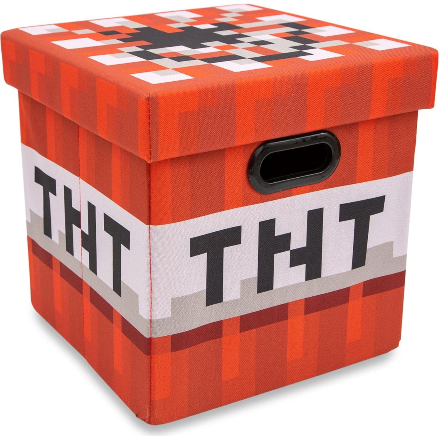 Cubo de Almacenamiento Minecraft TNT 33 cm Plegable con Tapa