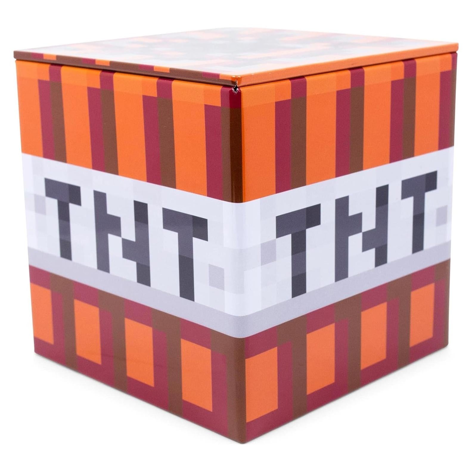 Caja de Almacenamiento Minecraft TNT 10.16 cm Metal Organizador