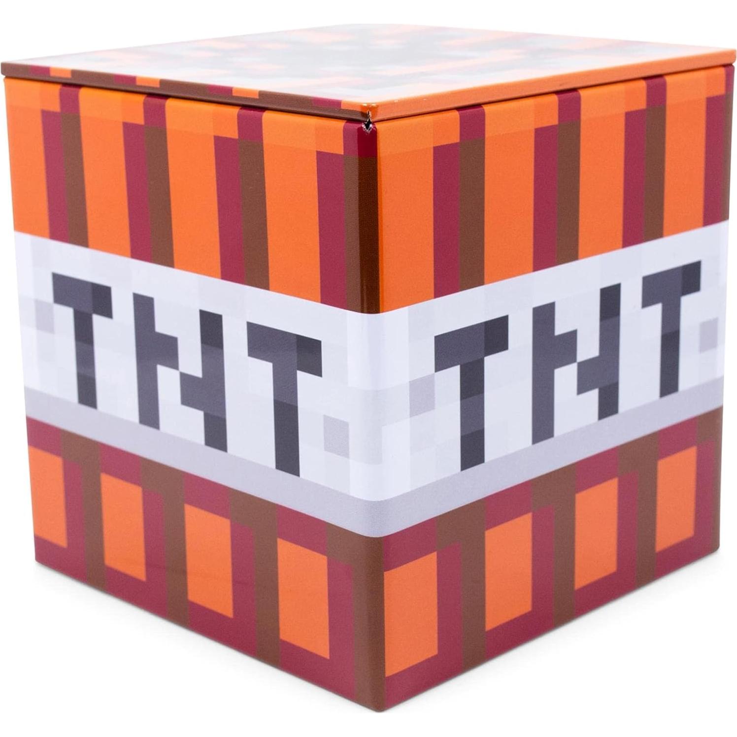 Caja de Almacenamiento Minecraft TNT 10.16 cm Metal Organizador