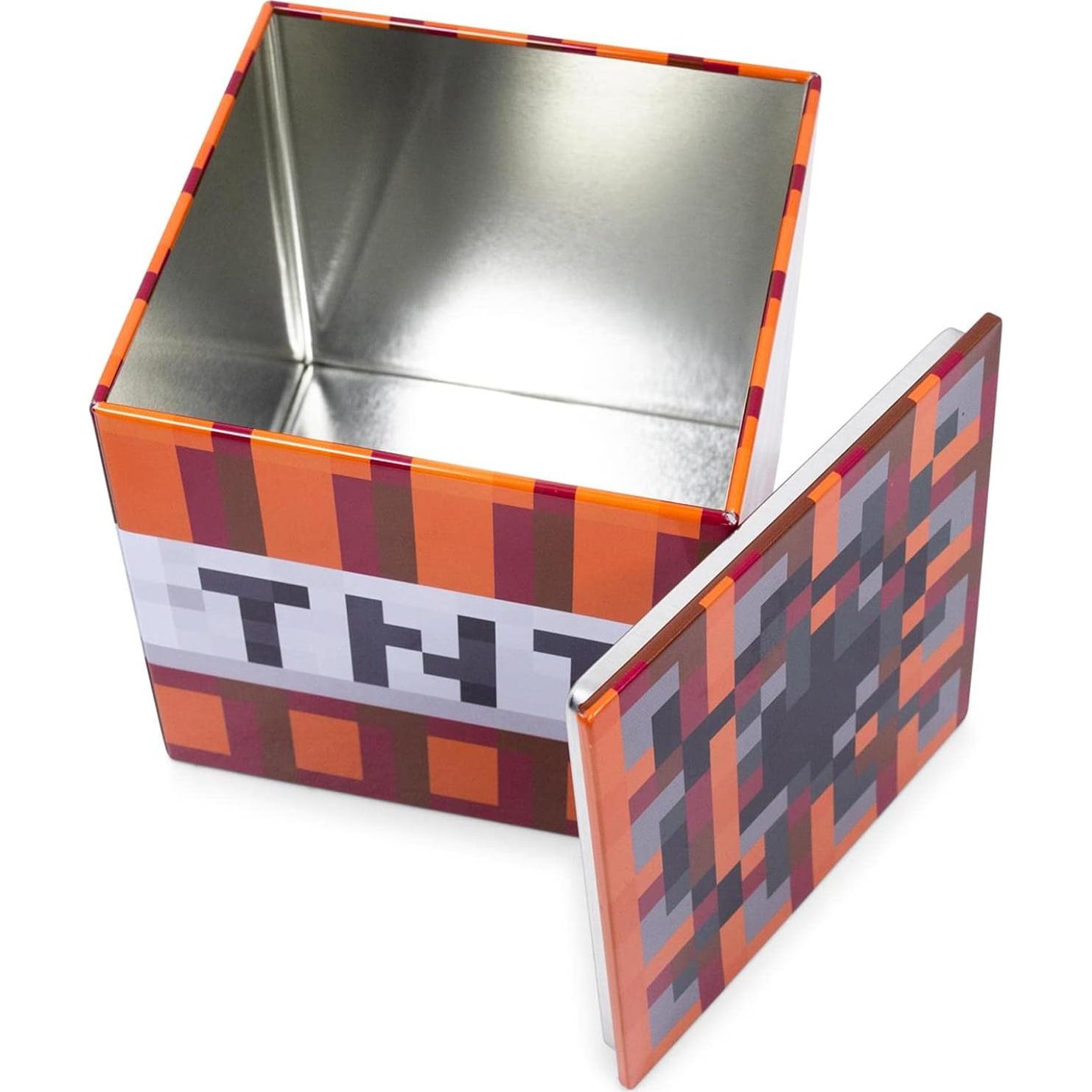 Caja de Almacenamiento Minecraft TNT 10.16 cm Metal Organizador