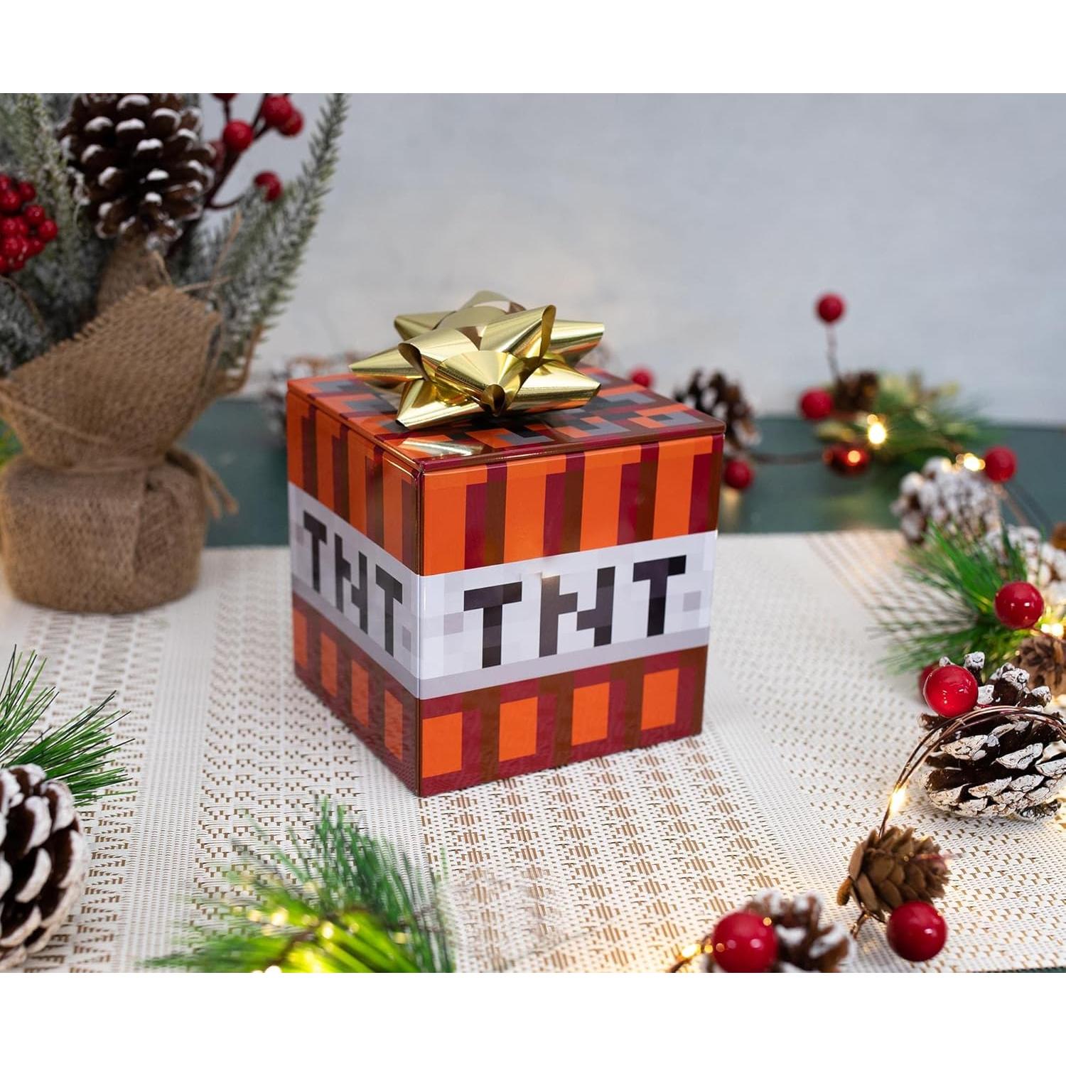 Caja de Almacenamiento Minecraft TNT 10.16 cm Metal Organizador